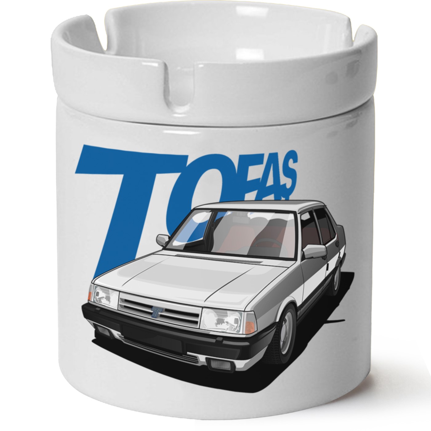 Tofaş Doğan Baskılı Porselen At Söndür Küllük