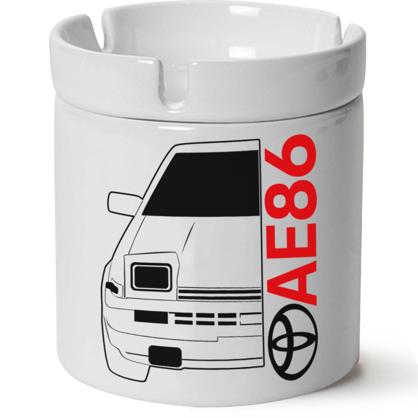 Toyota Ae86 Baskılı Porselen At Söndür Küllük