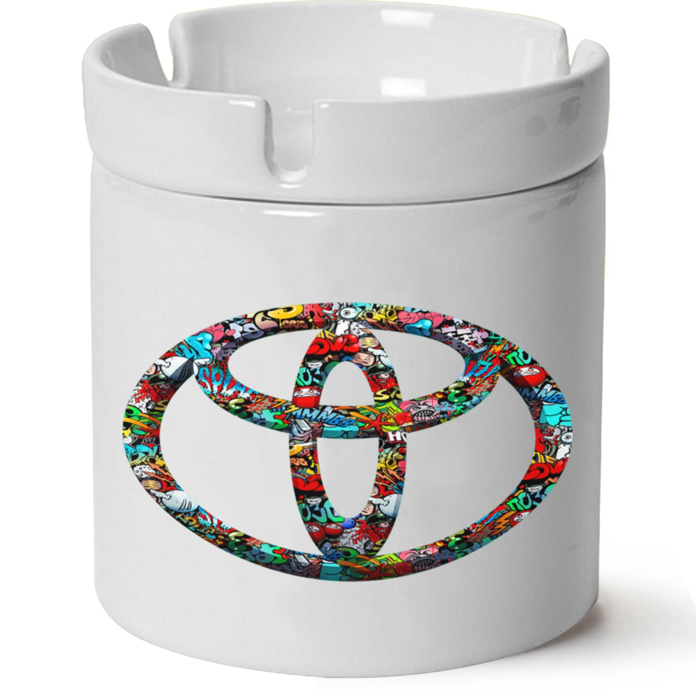 Toyota Logo Baskılı Porselen At Söndür Küllük