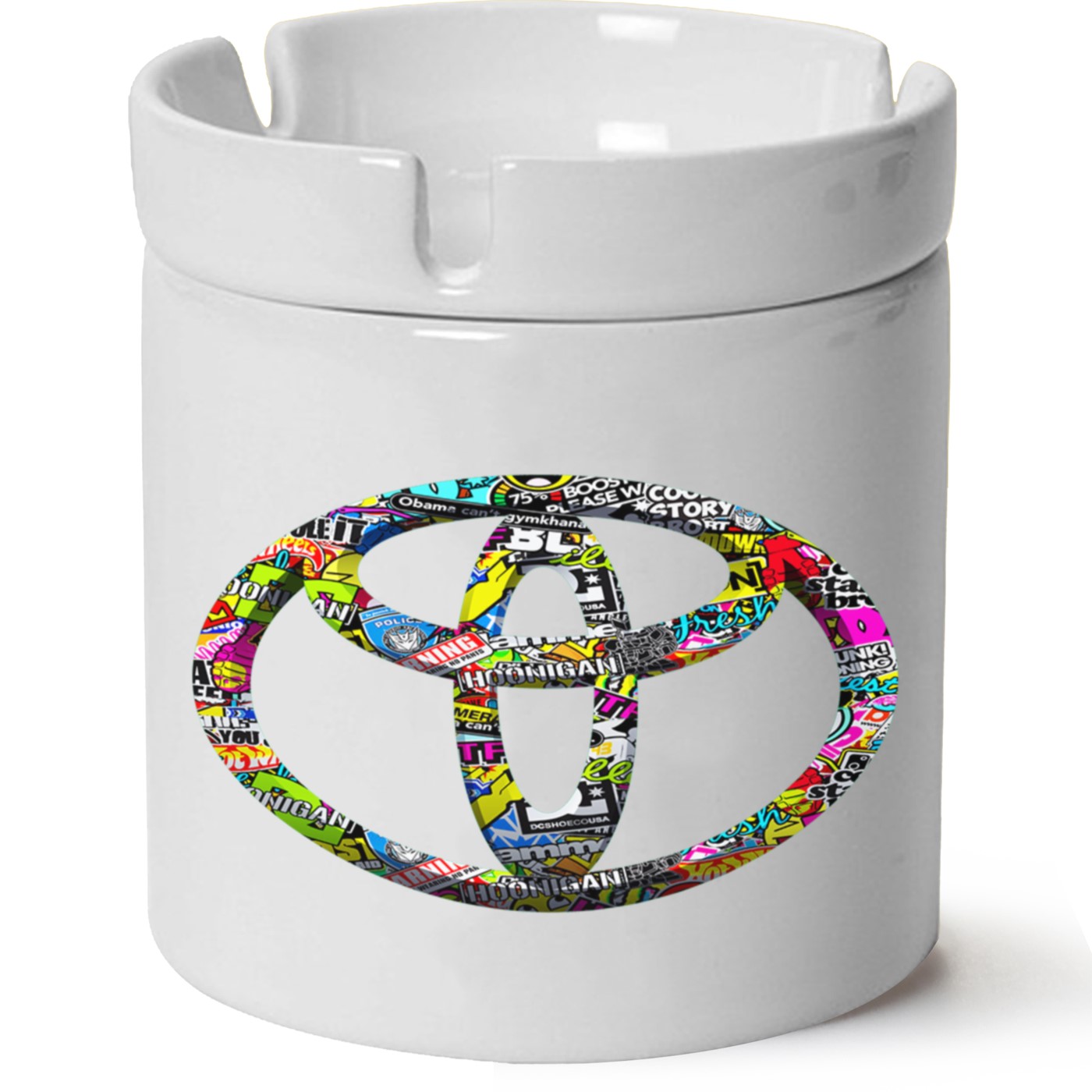 Toyota Logo Baskılı Porselen At Söndür Küllük