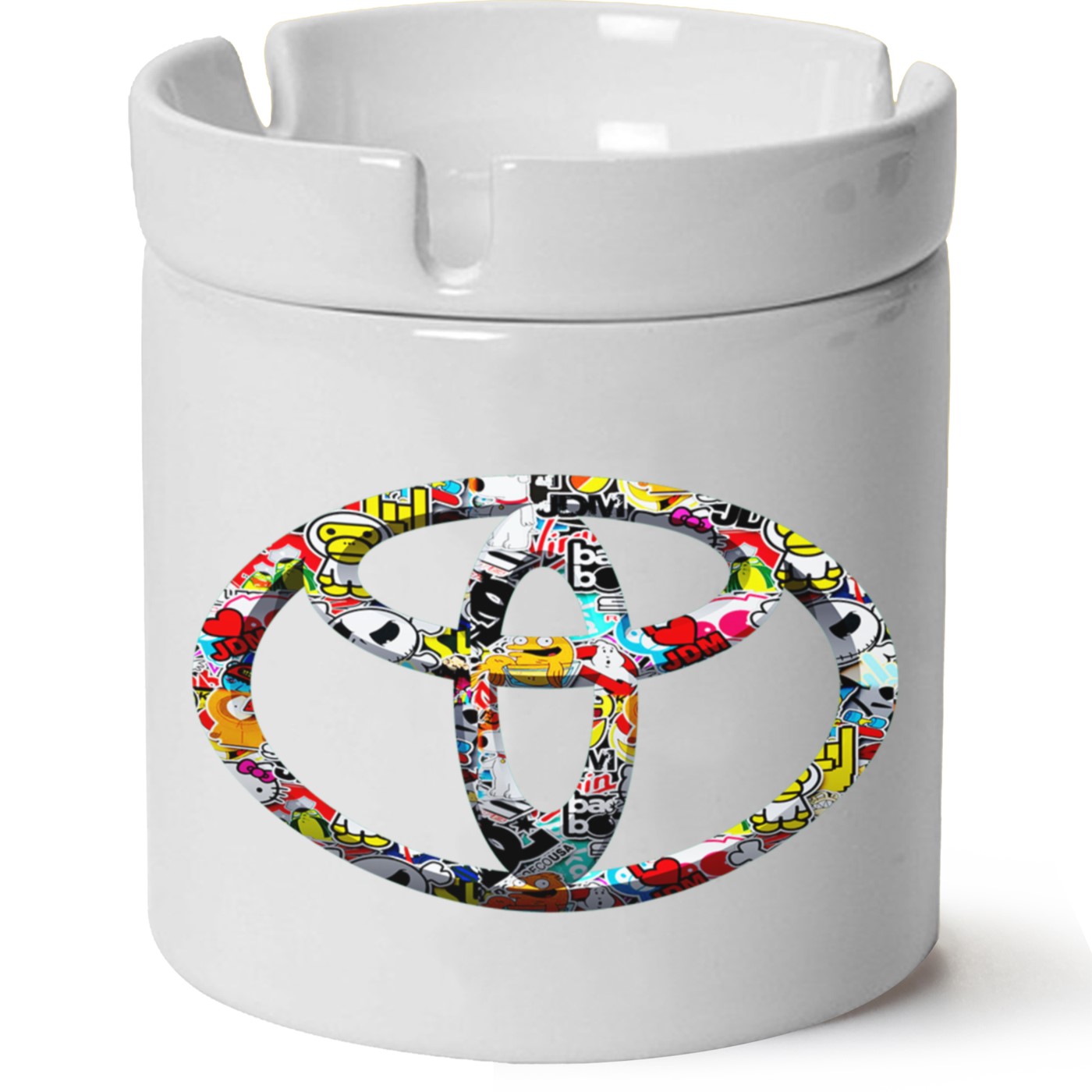 Toyota Logo Baskılı Porselen At Söndür Küllük