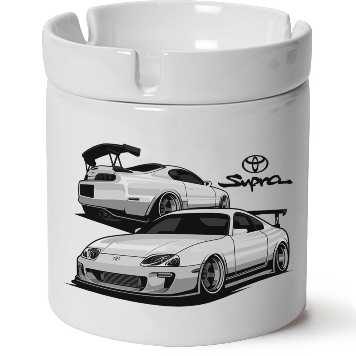Toyota Supra Baskılı Porselen At Söndür Küllük