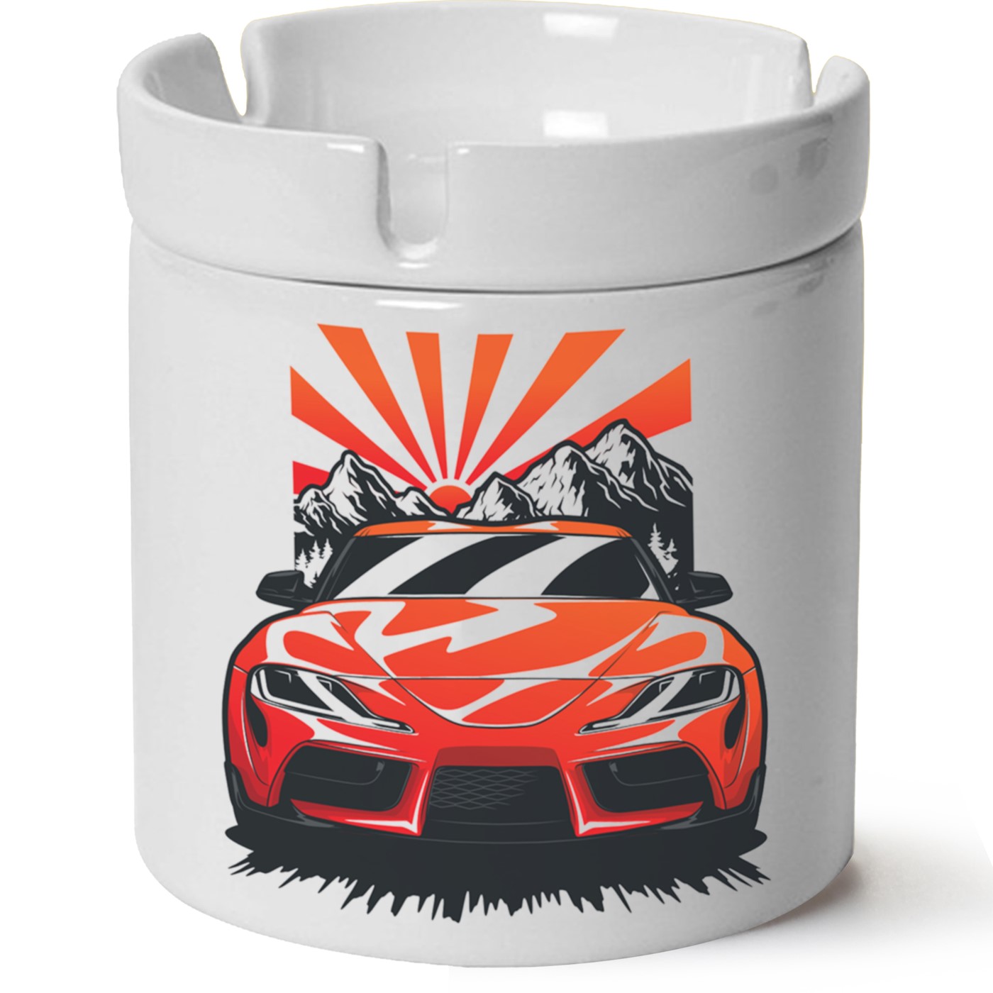 Toyota Supra Baskılı Porselen At Söndür Küllük