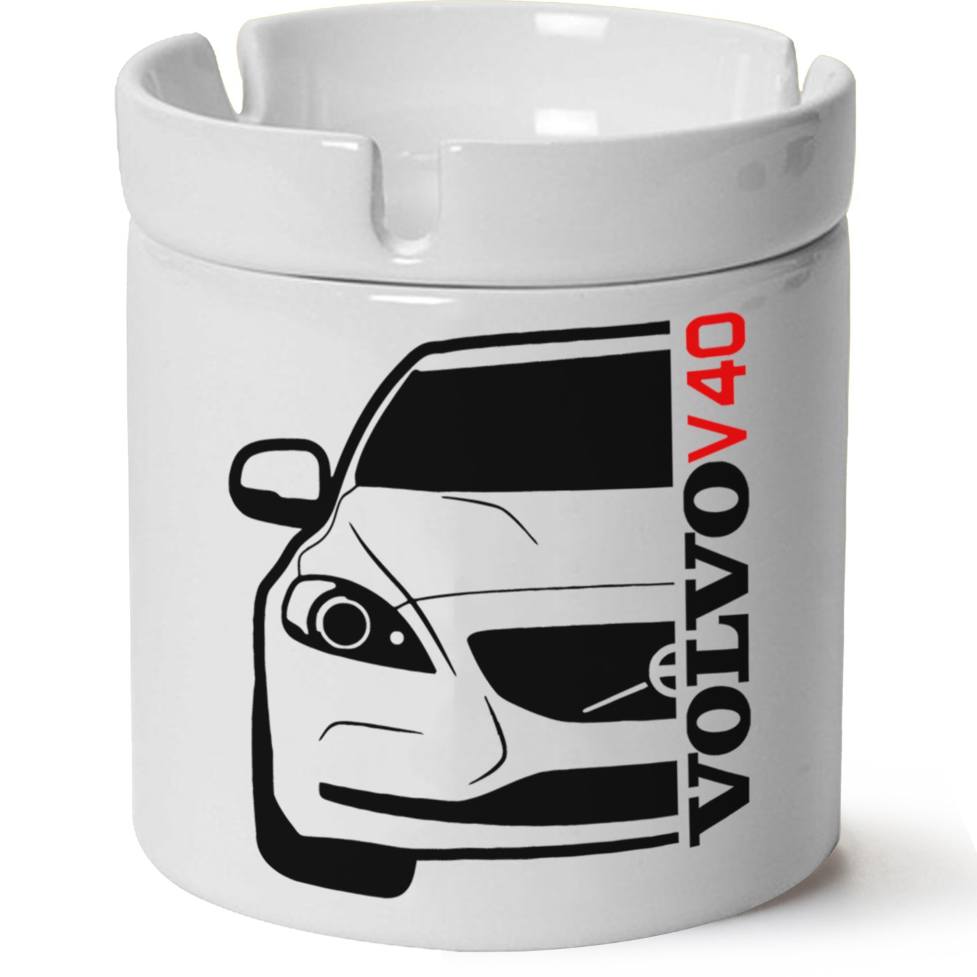 Volvo V40 Baskılı Porselen At Söndür Küllük