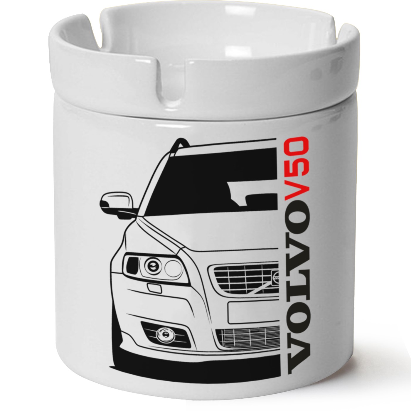 Volvo V50 Baskılı Porselen At Söndür Küllük