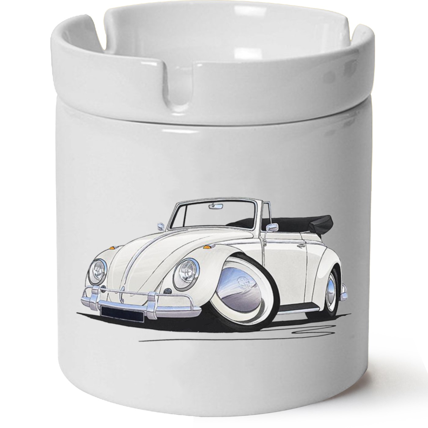 Vw Beetle Baskılı Porselen At Söndür Küllük