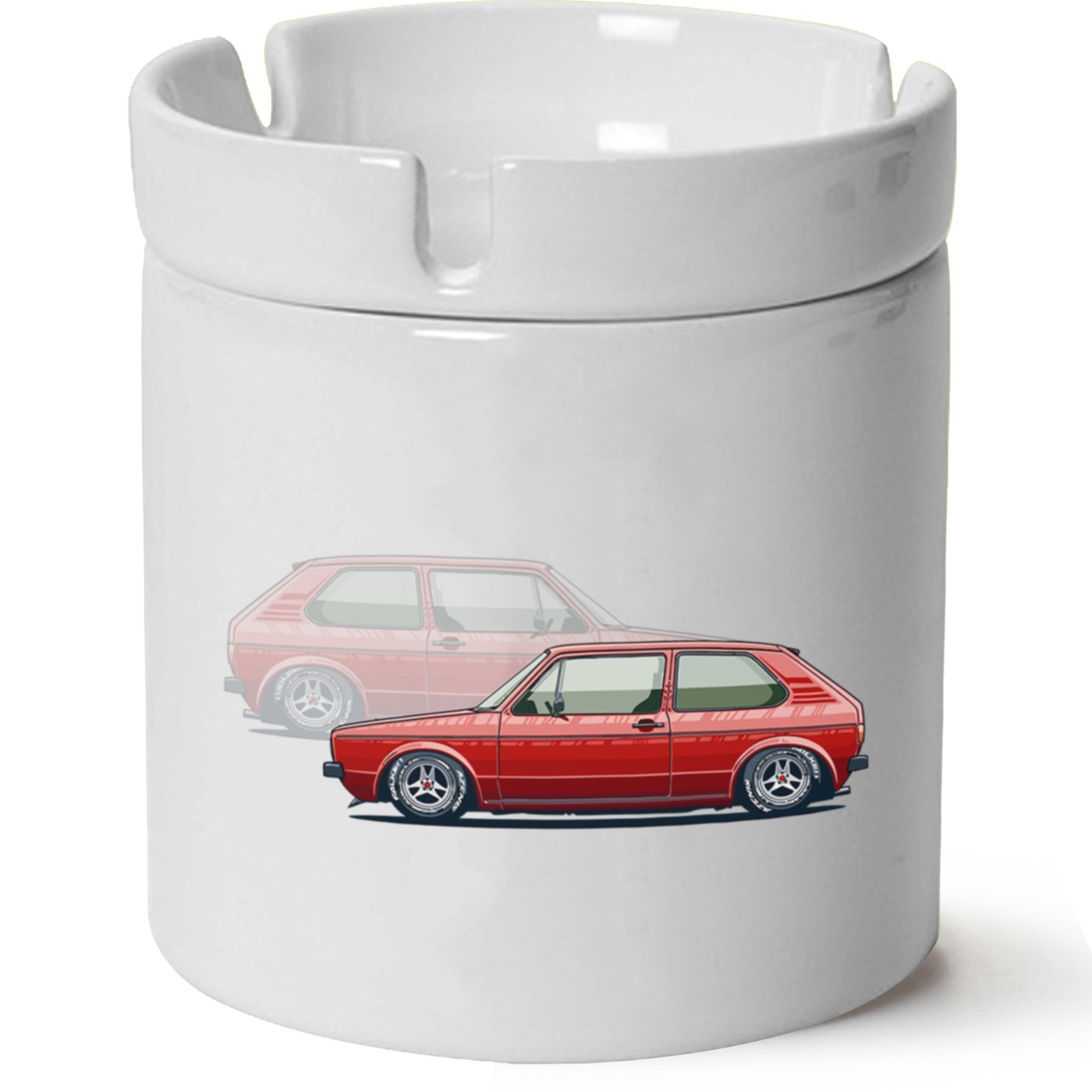 Vw Golf 1 Baskılı Porselen At Söndür Küllük