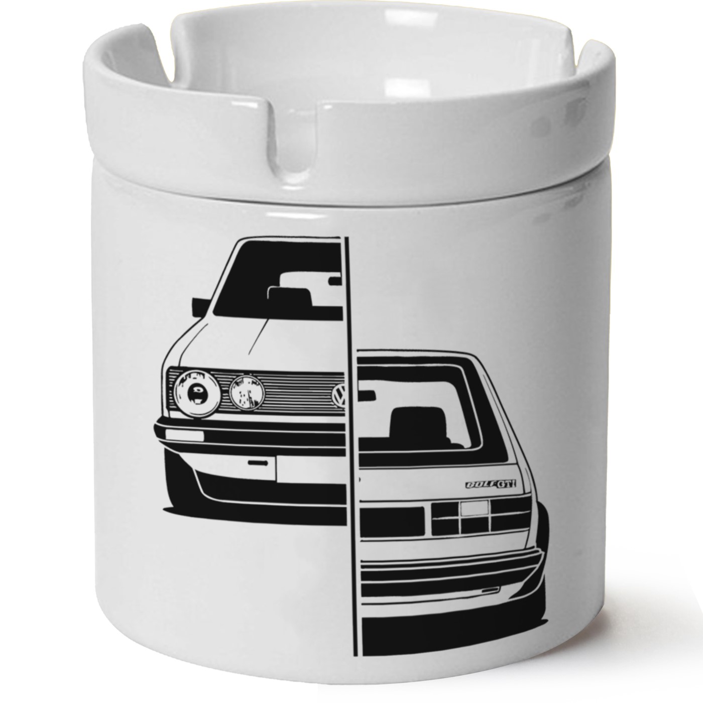 Vw Golf 1 Baskılı Porselen At Söndür Küllük