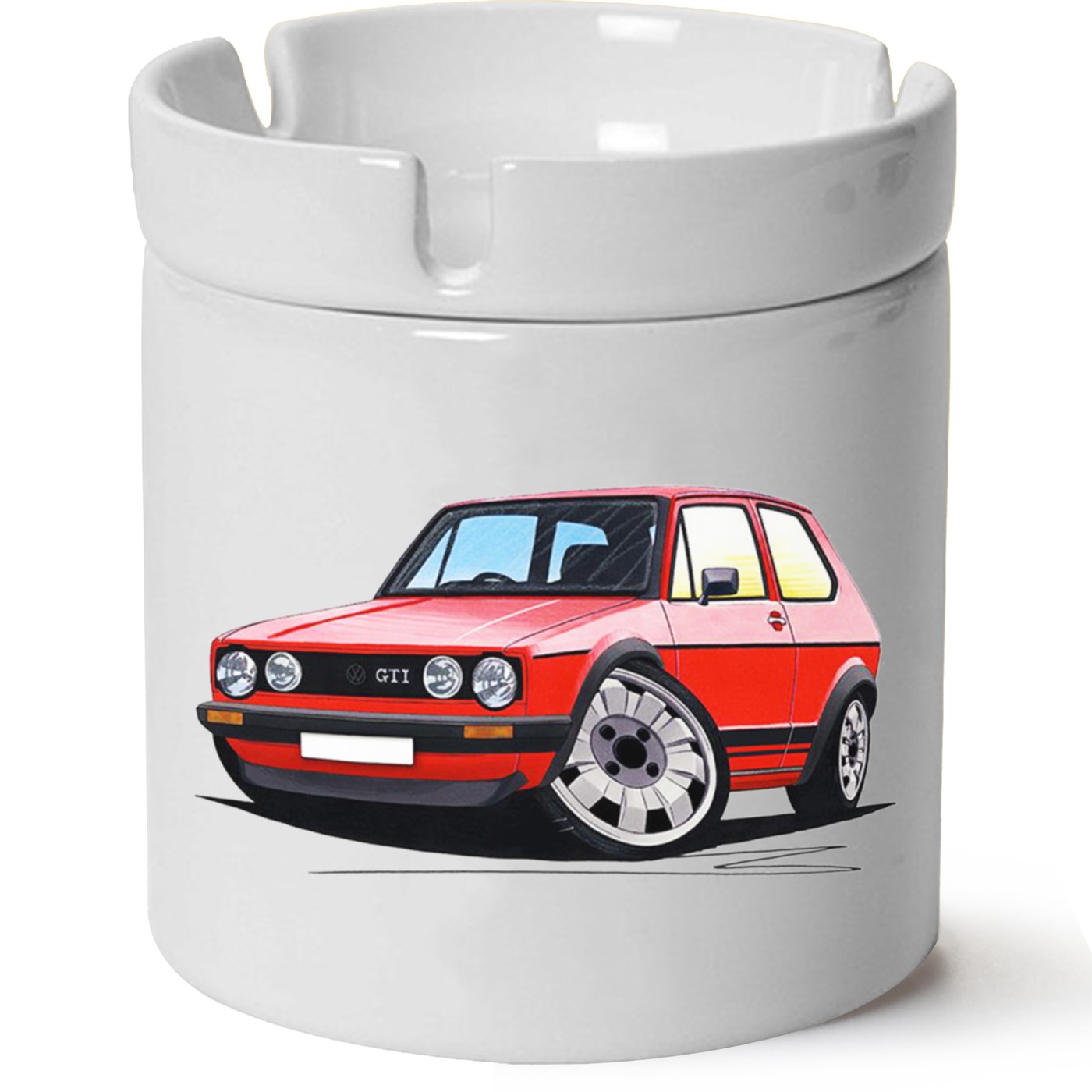 Vw Golf 1 Baskılı Porselen At Söndür Küllük