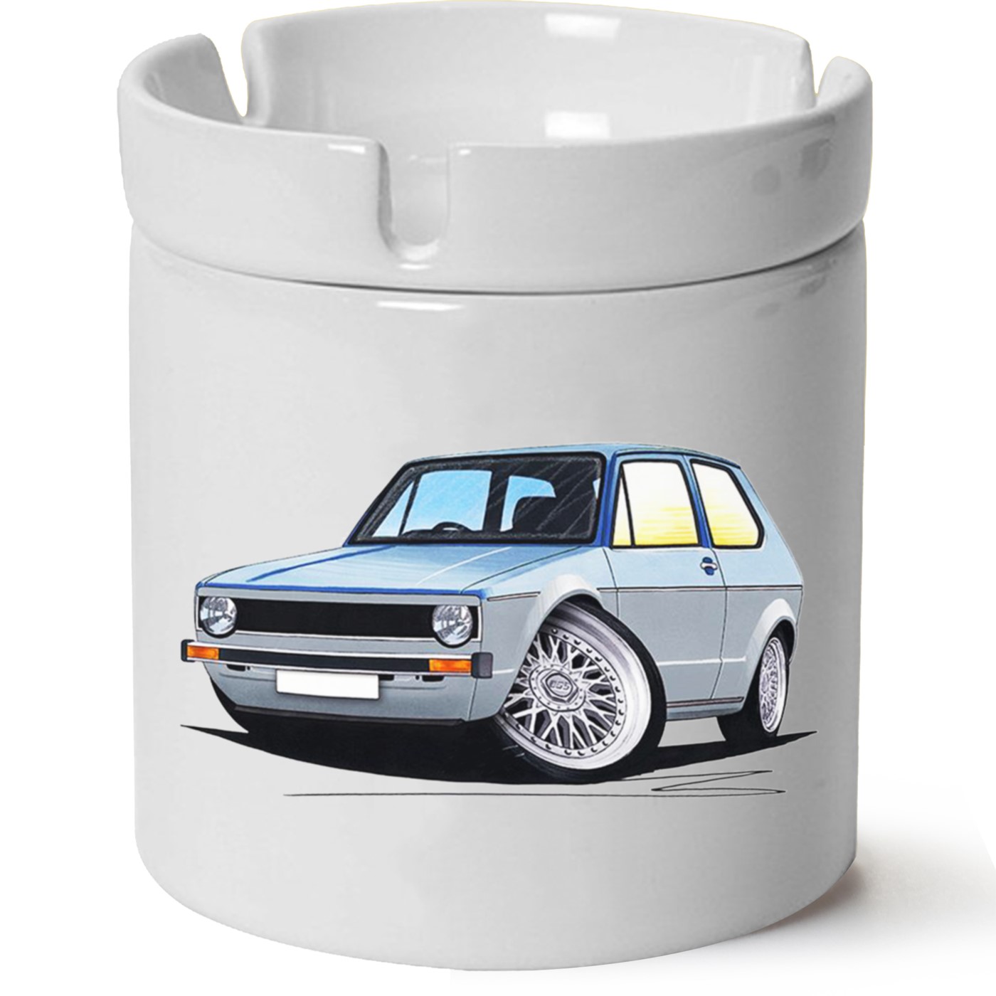 Vw Golf 1 Baskılı Porselen At Söndür Küllük