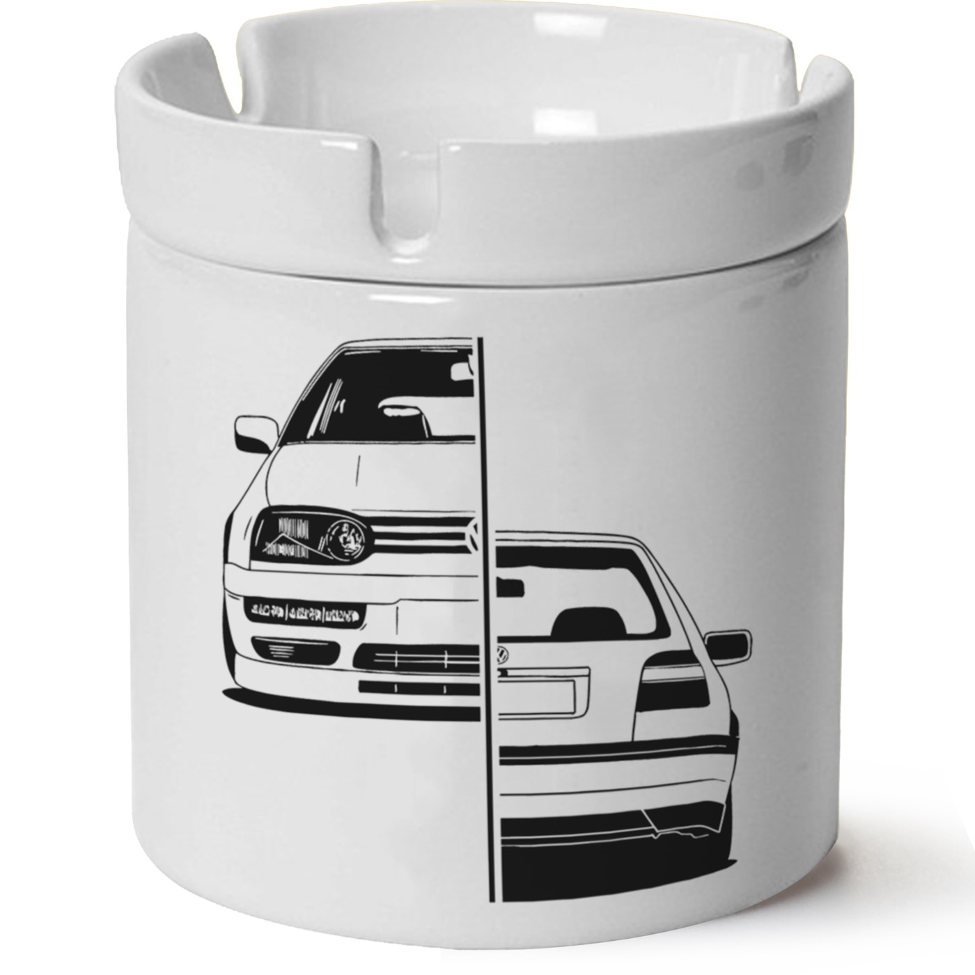 Vw Golf 3 Baskılı Porselen At Söndür Küllük