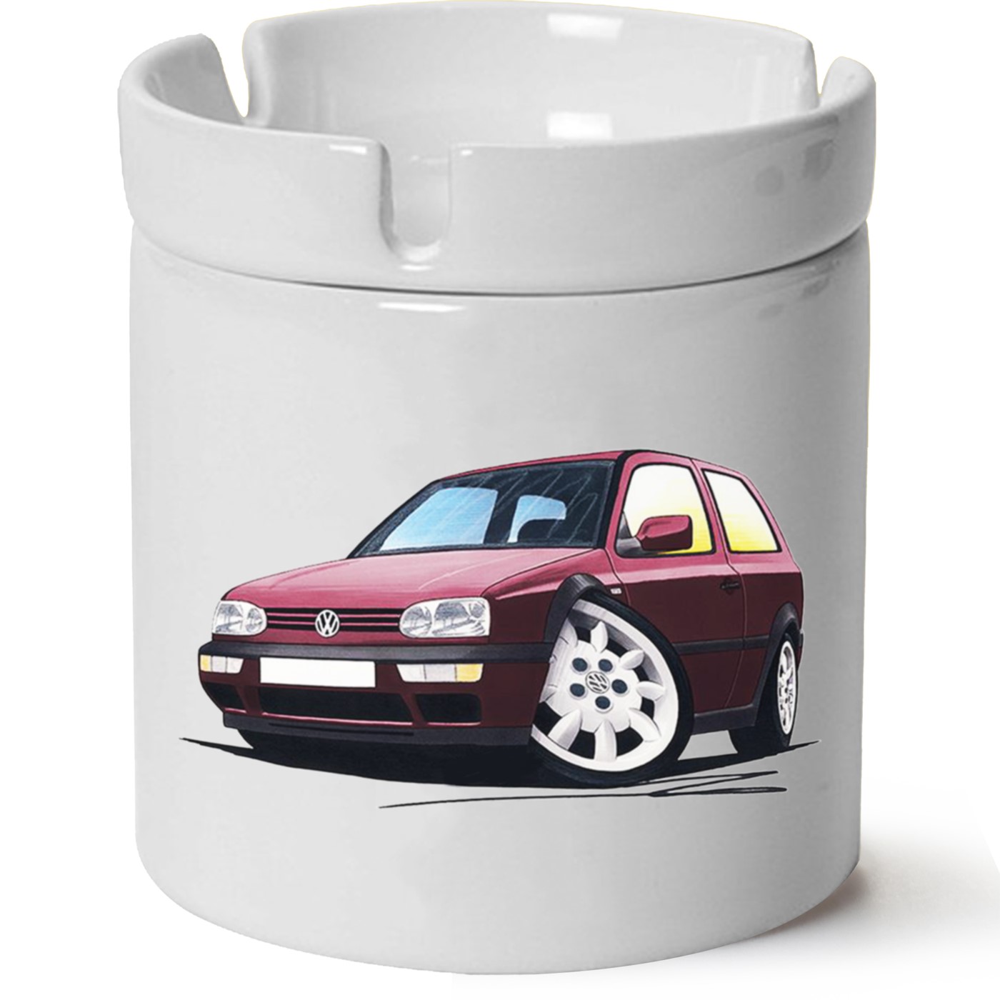 Vw Golf 3 Baskılı Porselen At Söndür Küllük