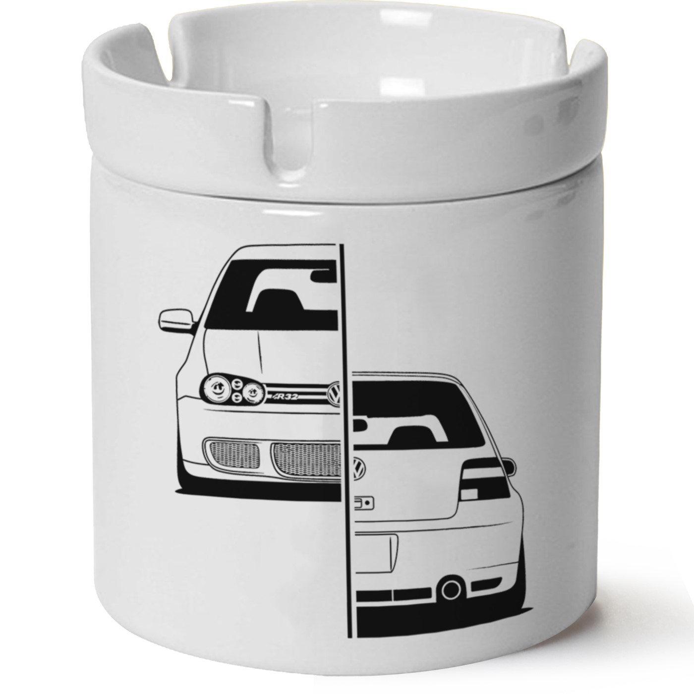 Vw Golf 4 Baskılı Porselen At Söndür Küllük