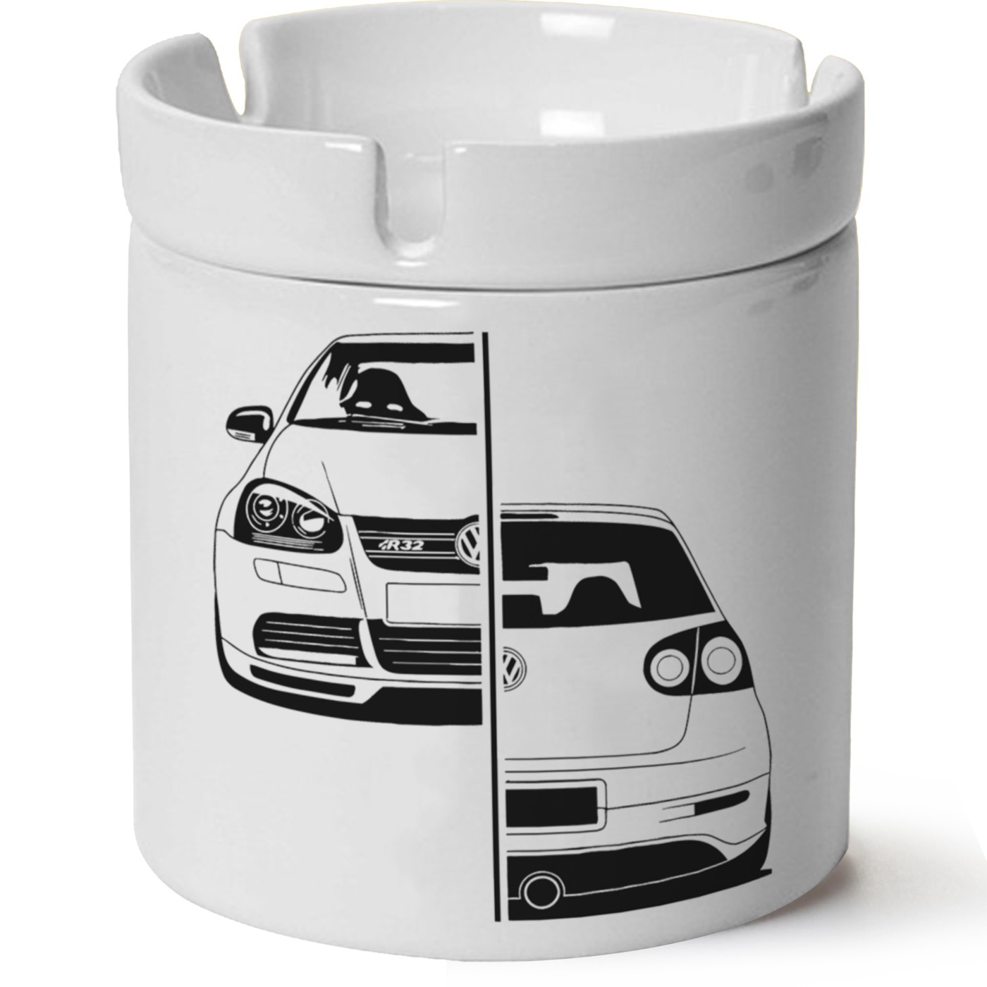 Vw Golf 5 Baskılı Porselen At Söndür Küllük