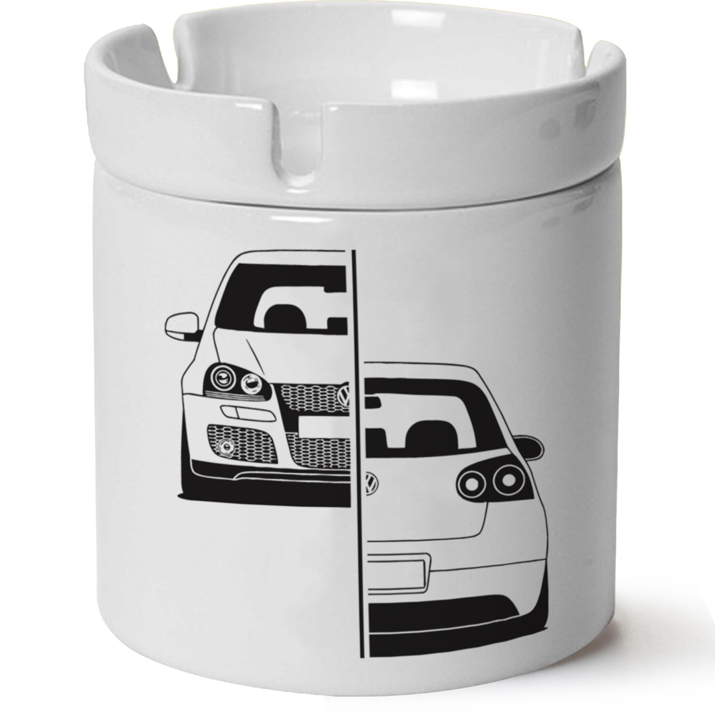 Vw Golf 5 Baskılı Porselen At Söndür Küllük