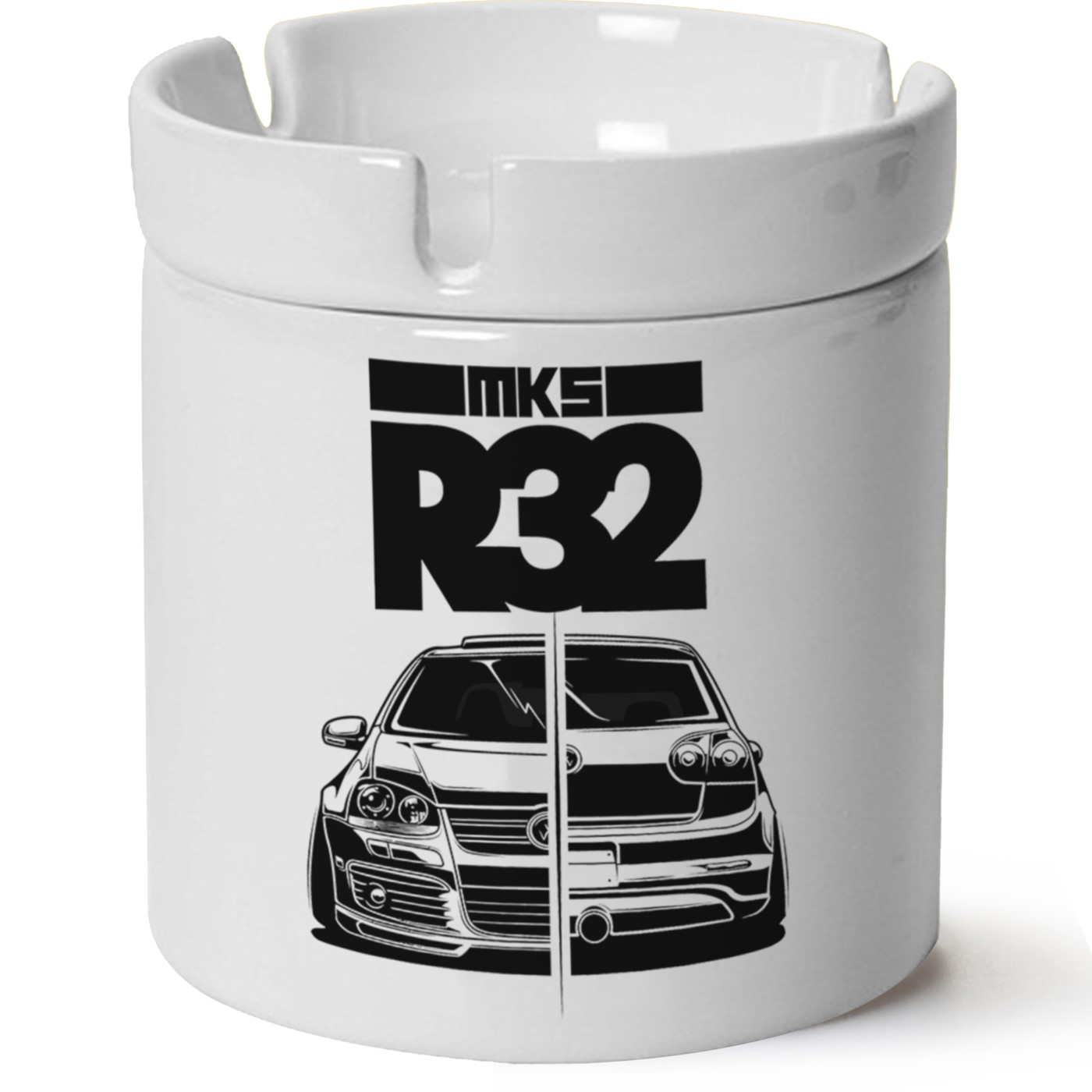 Vw Golf 5 Baskılı Porselen At Söndür Küllük