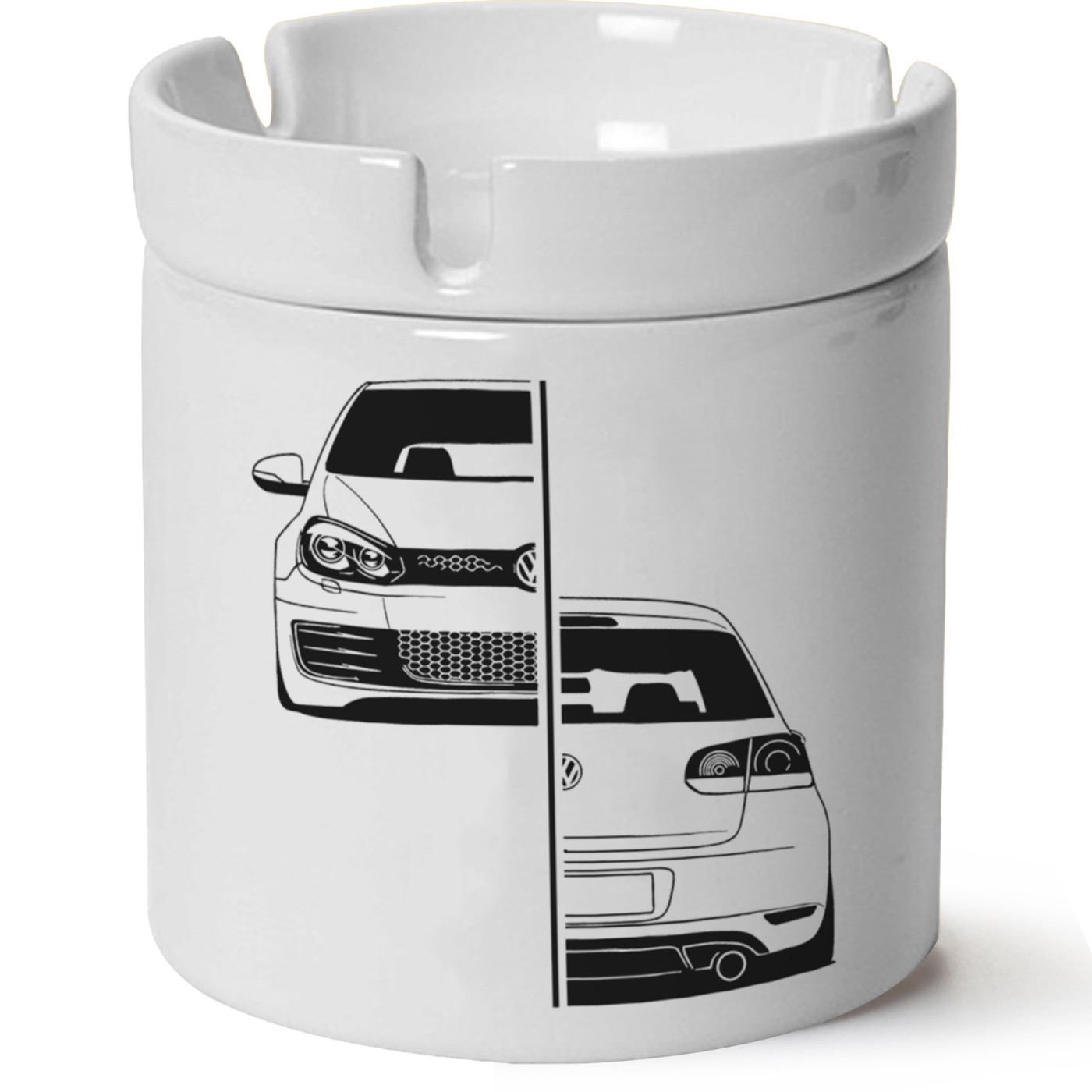 Vw Golf 6 Baskılı Porselen At Söndür Küllük