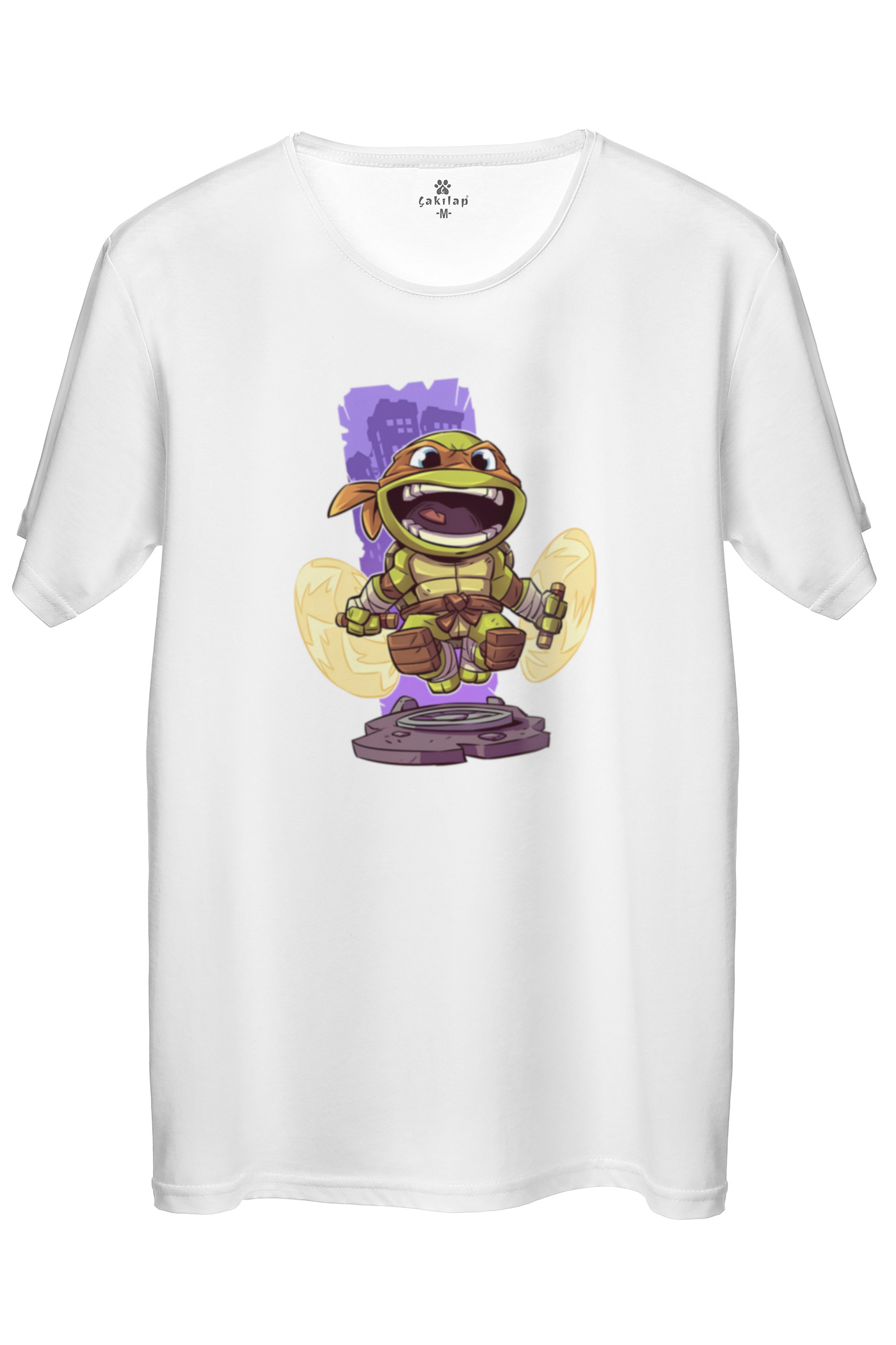 Ninja Kaplumbagalar michelangelo Baskılı Regular Tişört