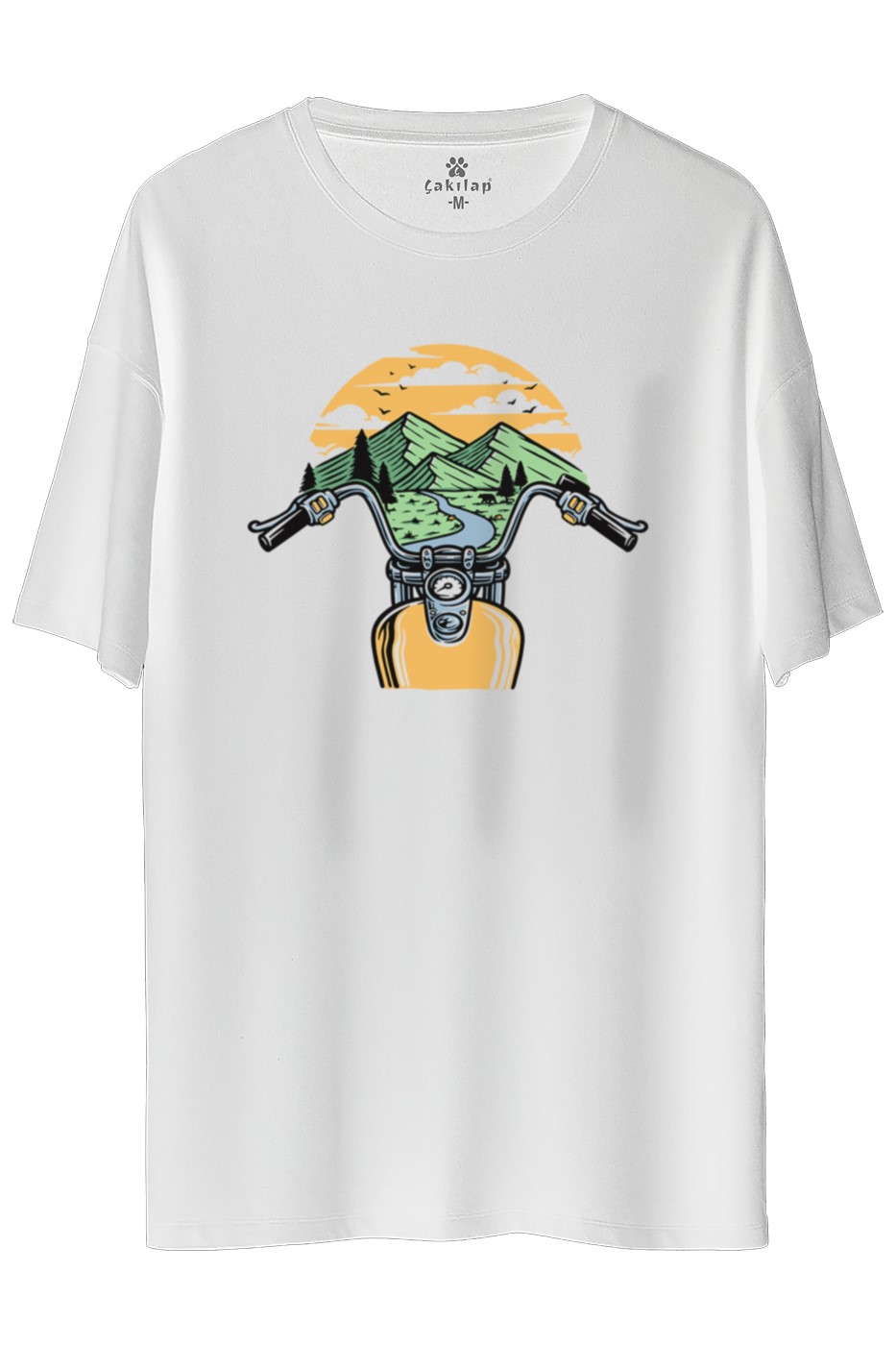 Macera-Doğa Baskılı Oversize Tişört