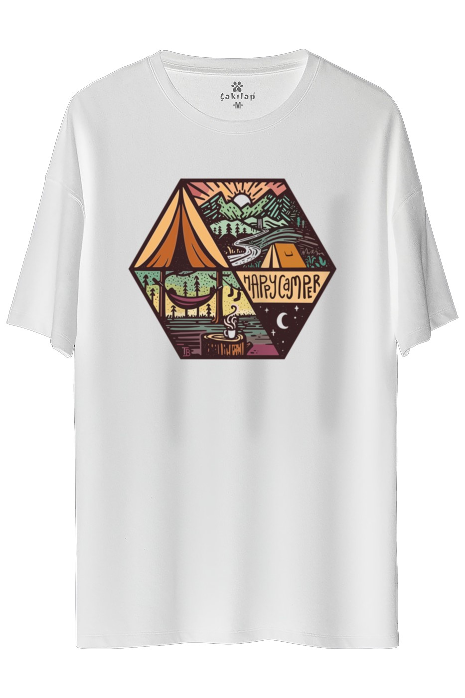 Macera-Doğa Baskılı Oversize Tişört