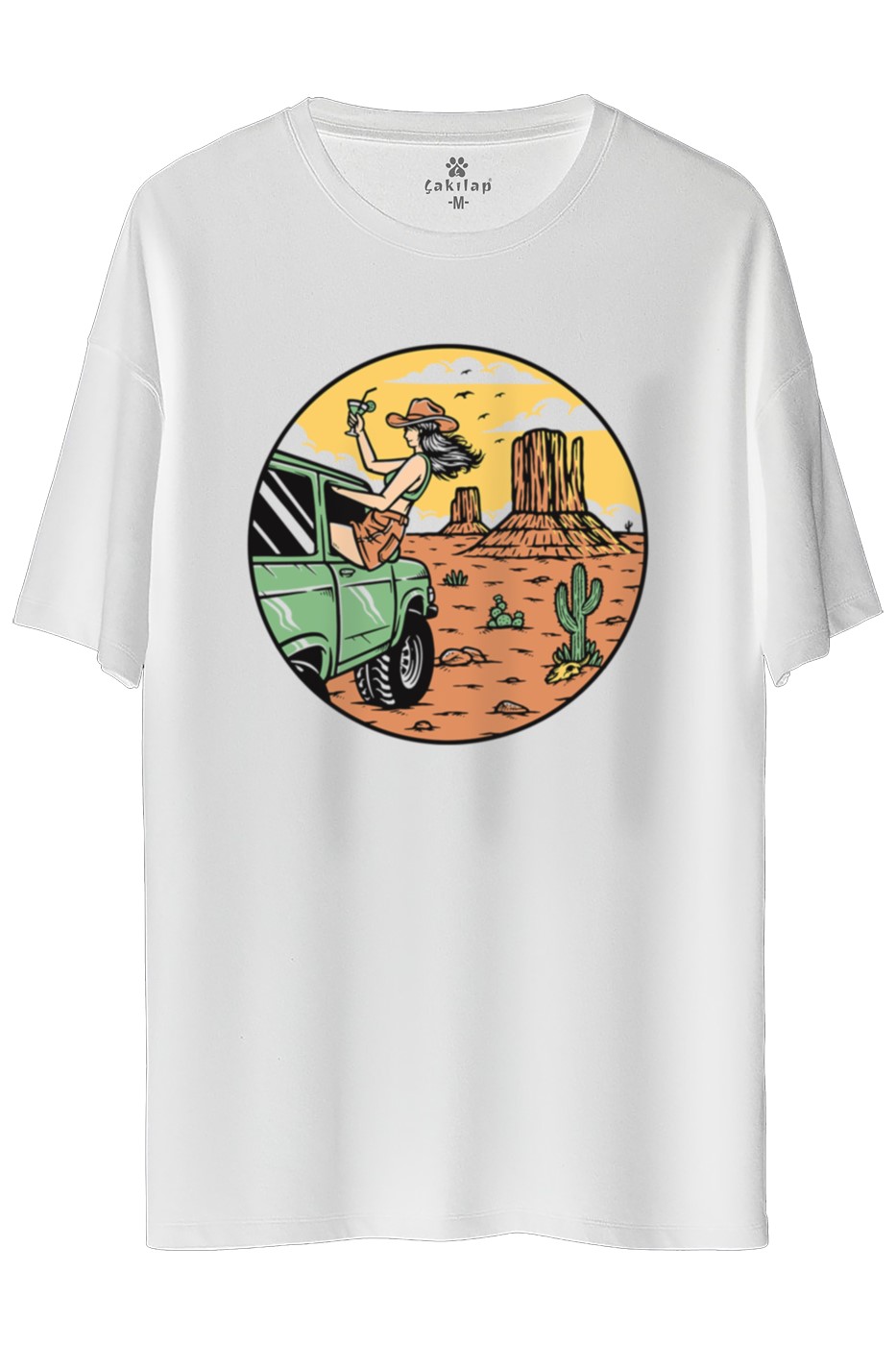 Macera-Doğa Baskılı Oversize Tişört