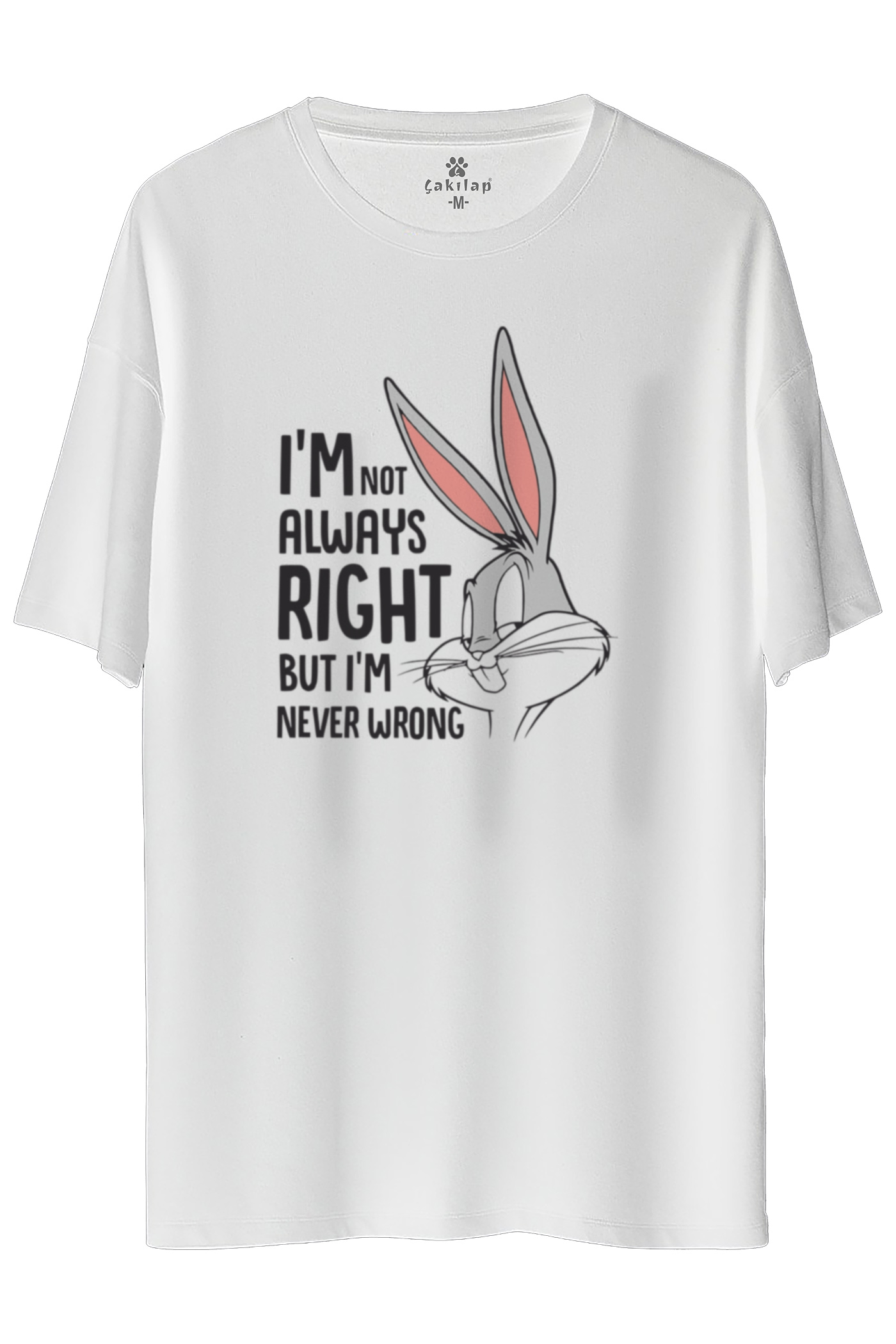 Bugs Bunny Baskılı Oversize Tişört