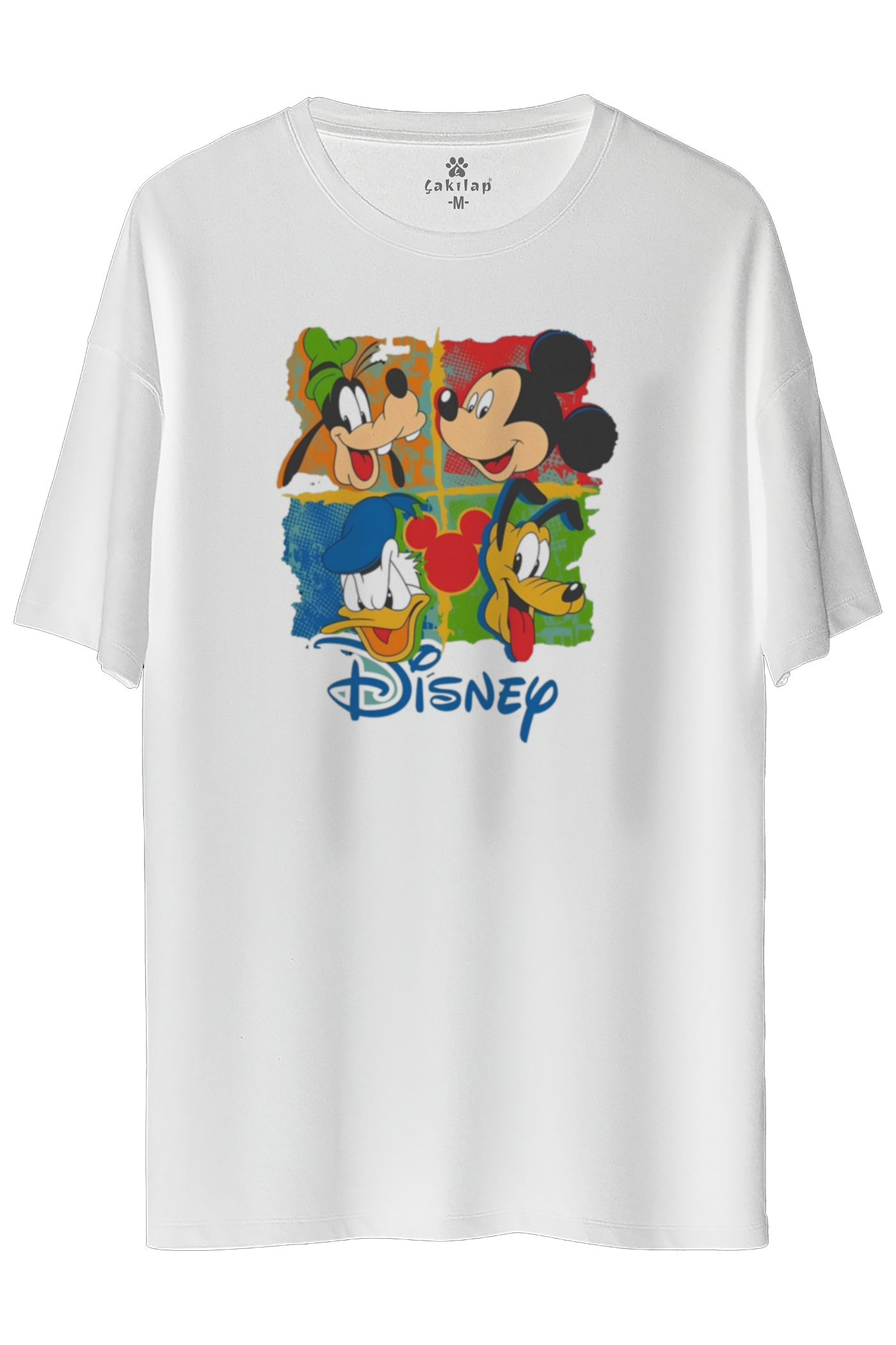 Disney Baskılı Oversize Tişört