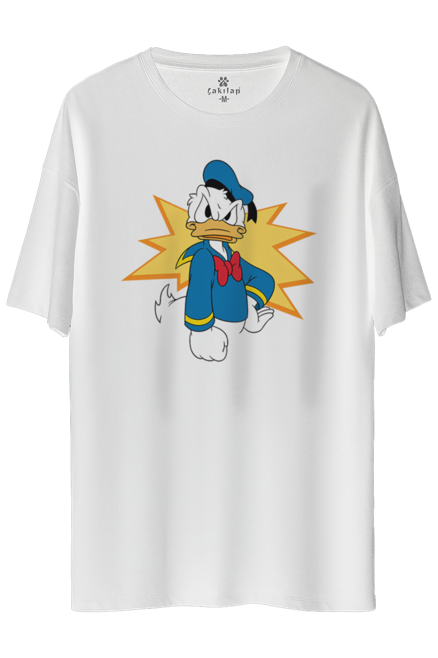 Donald Duck Baskılı Oversize Tişört