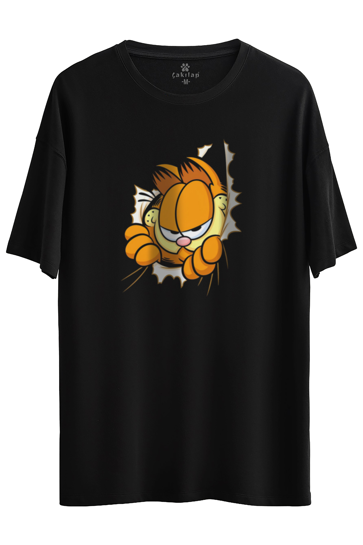 Garfield Baskılı Oversize Tişört