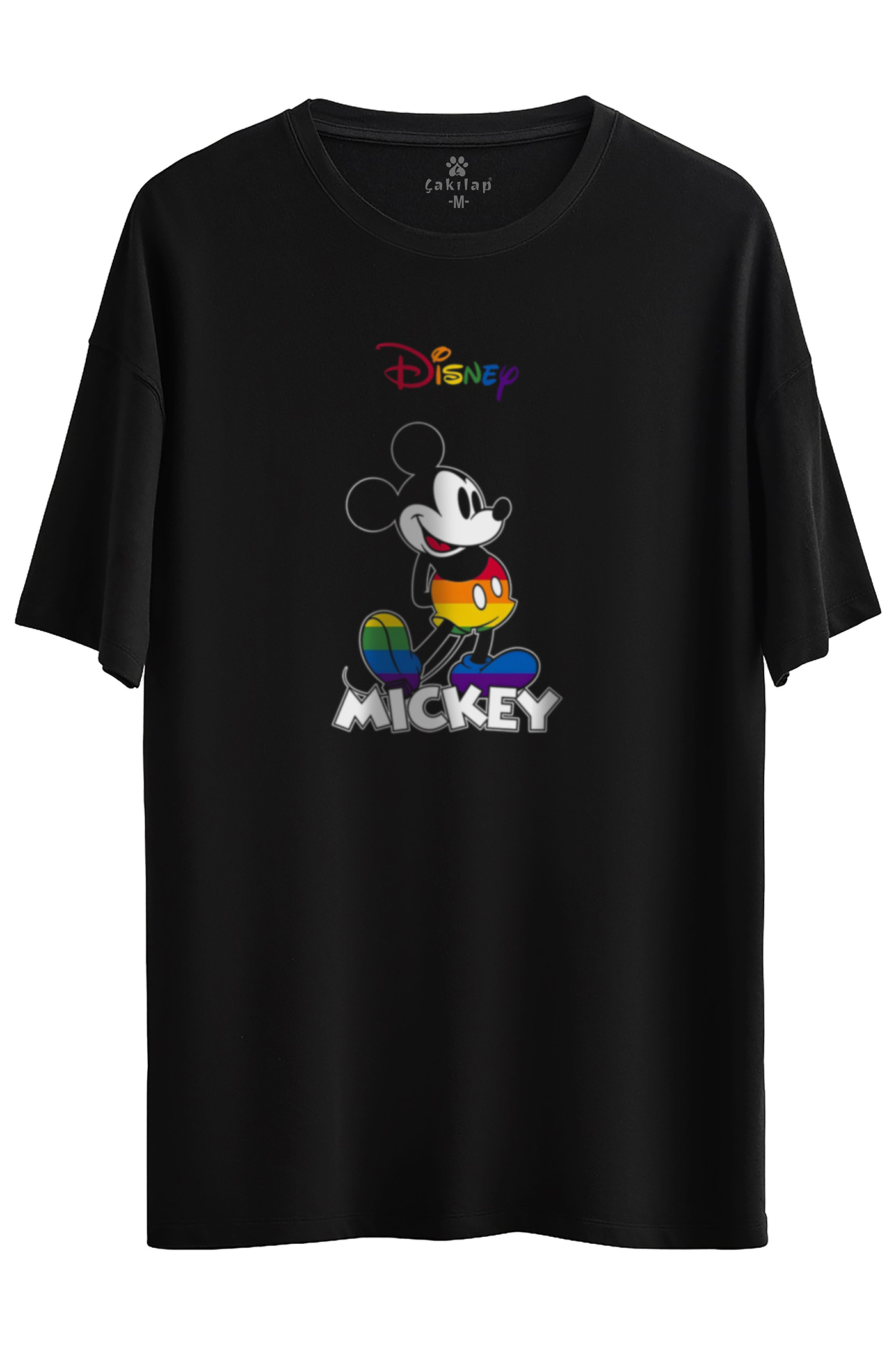 Mickey Mouse Baskılı Oversize Tişört