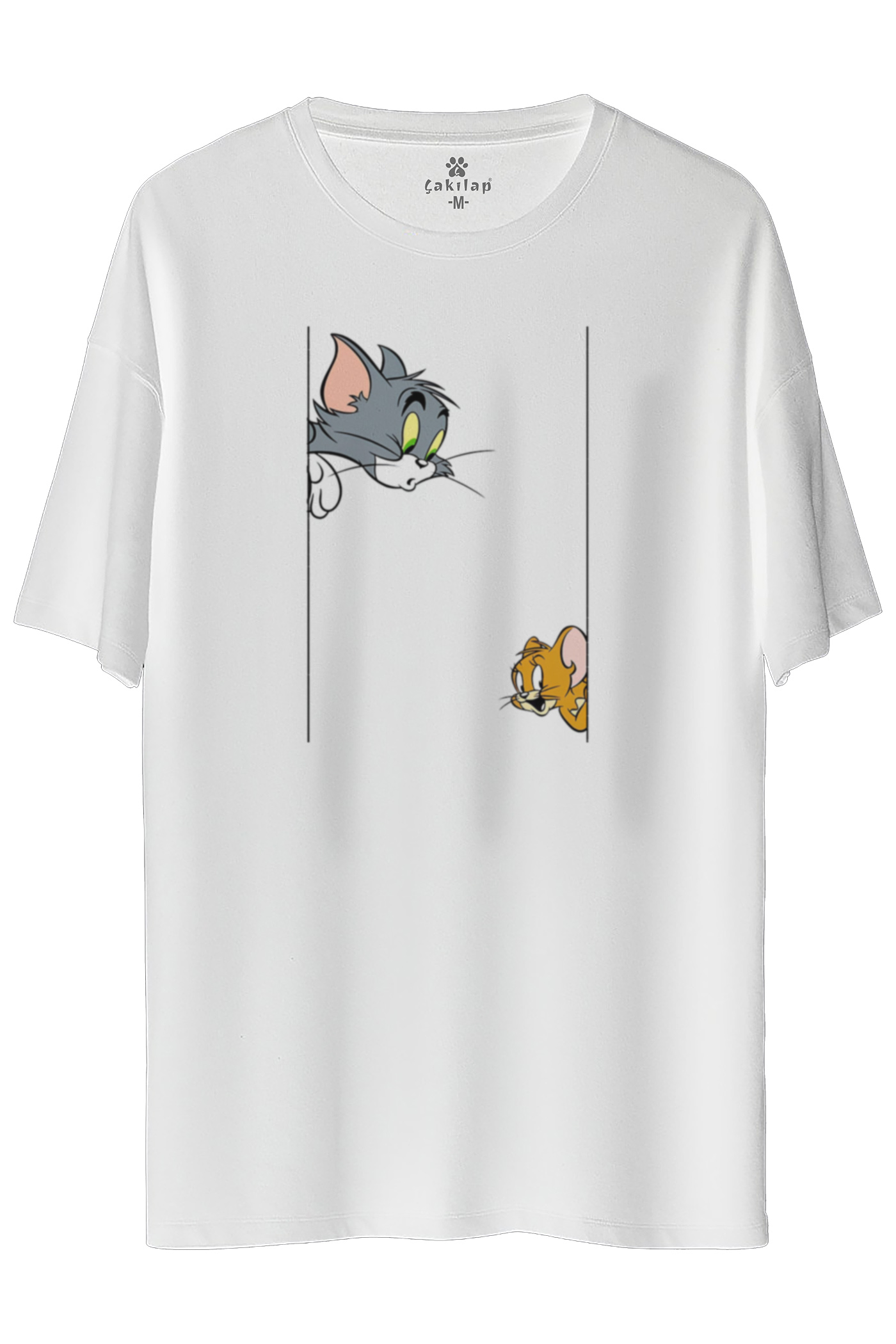 Tom&Jerry Baskılı Oversize Tişört