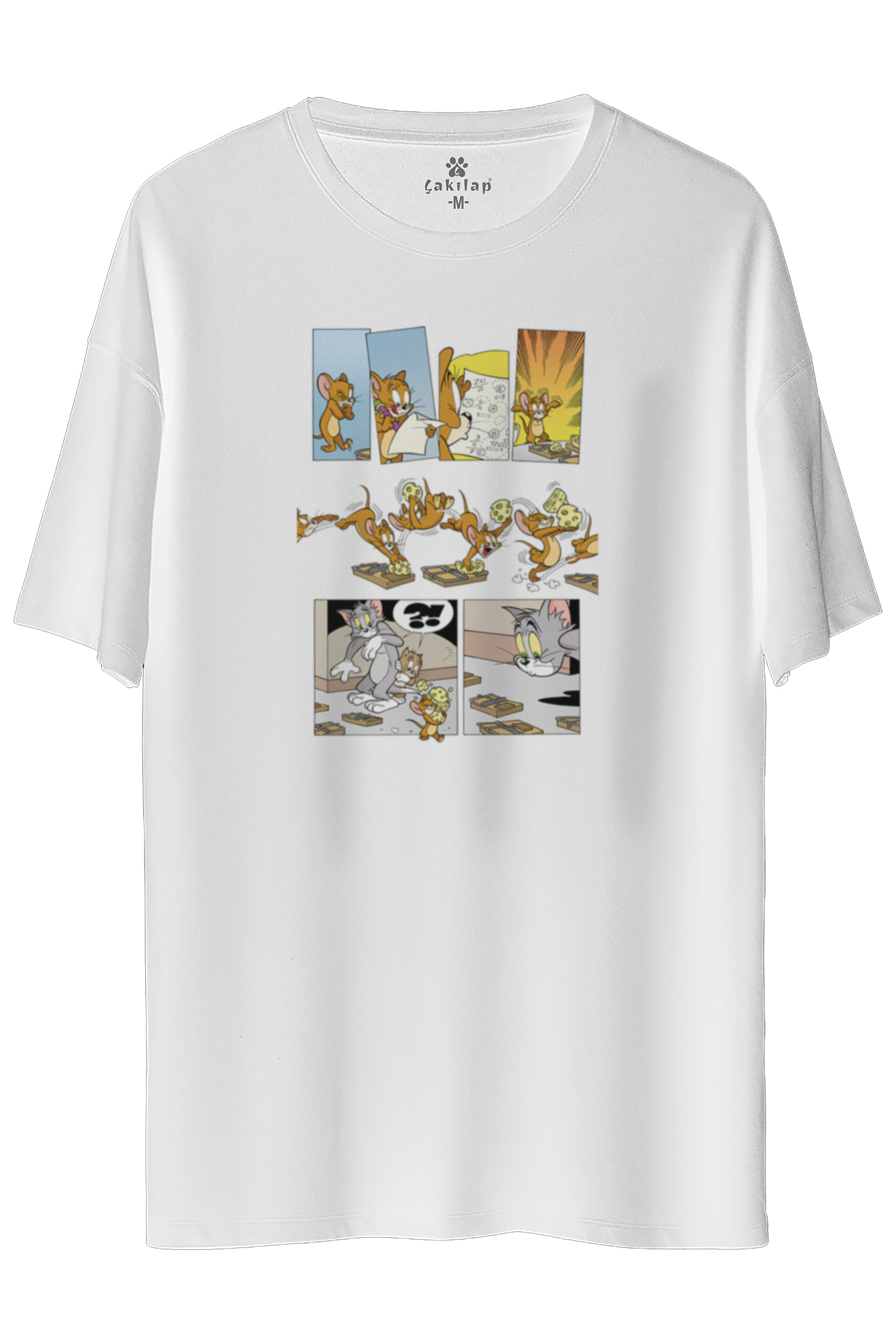 Tom&Jerry Baskılı Oversize Tişört
