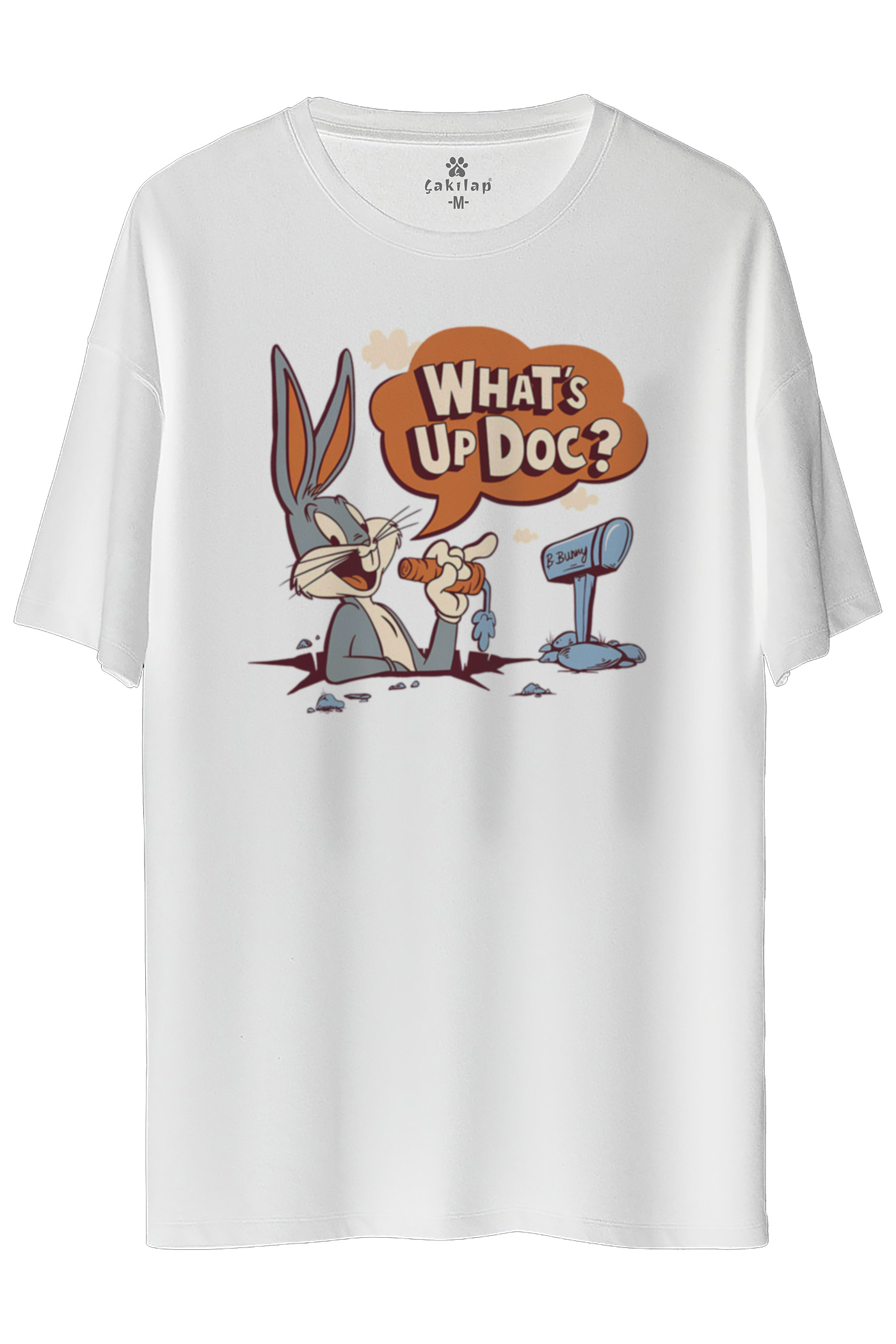 Bugs Bunny Baskılı Oversize Tişört