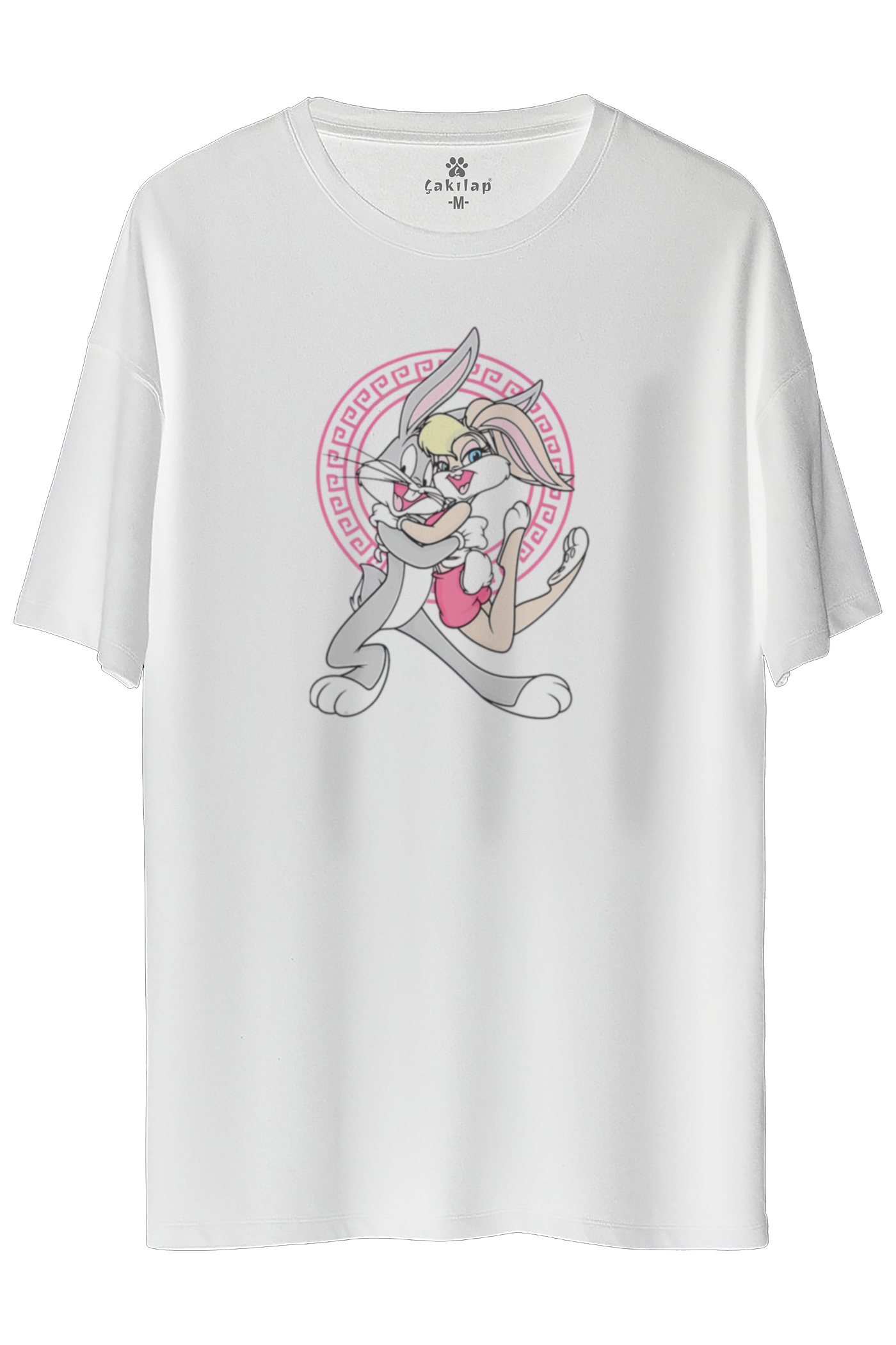 Bugs Lola Bunny Baskılı Oversize Tişört