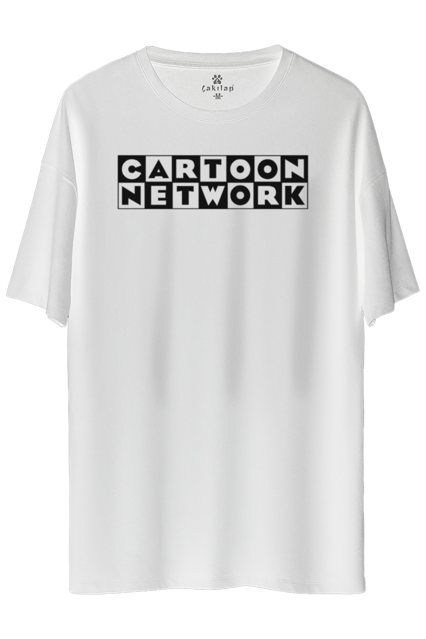 Cartoon Network Logo Baskılı Oversize Tişört