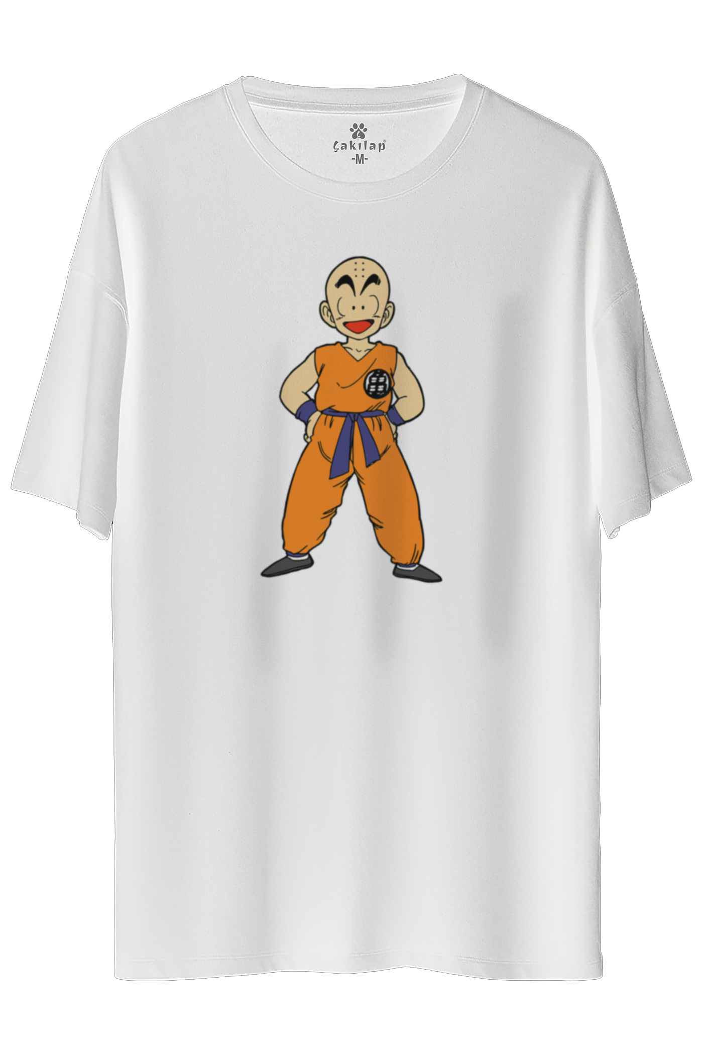 krillin Baskılı Oversize Tişört