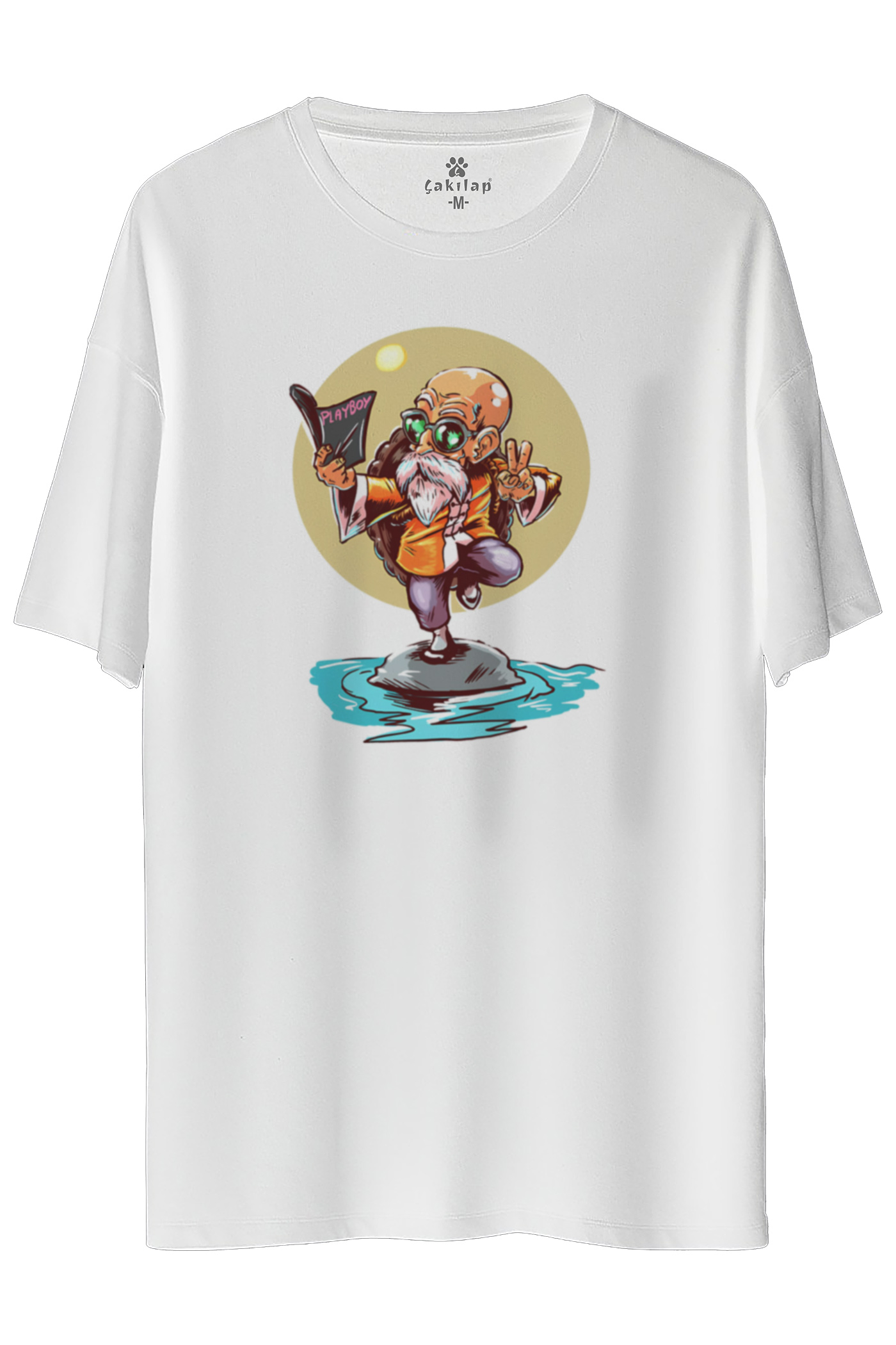 Mr.Roshi Baskılı Oversize Tişört