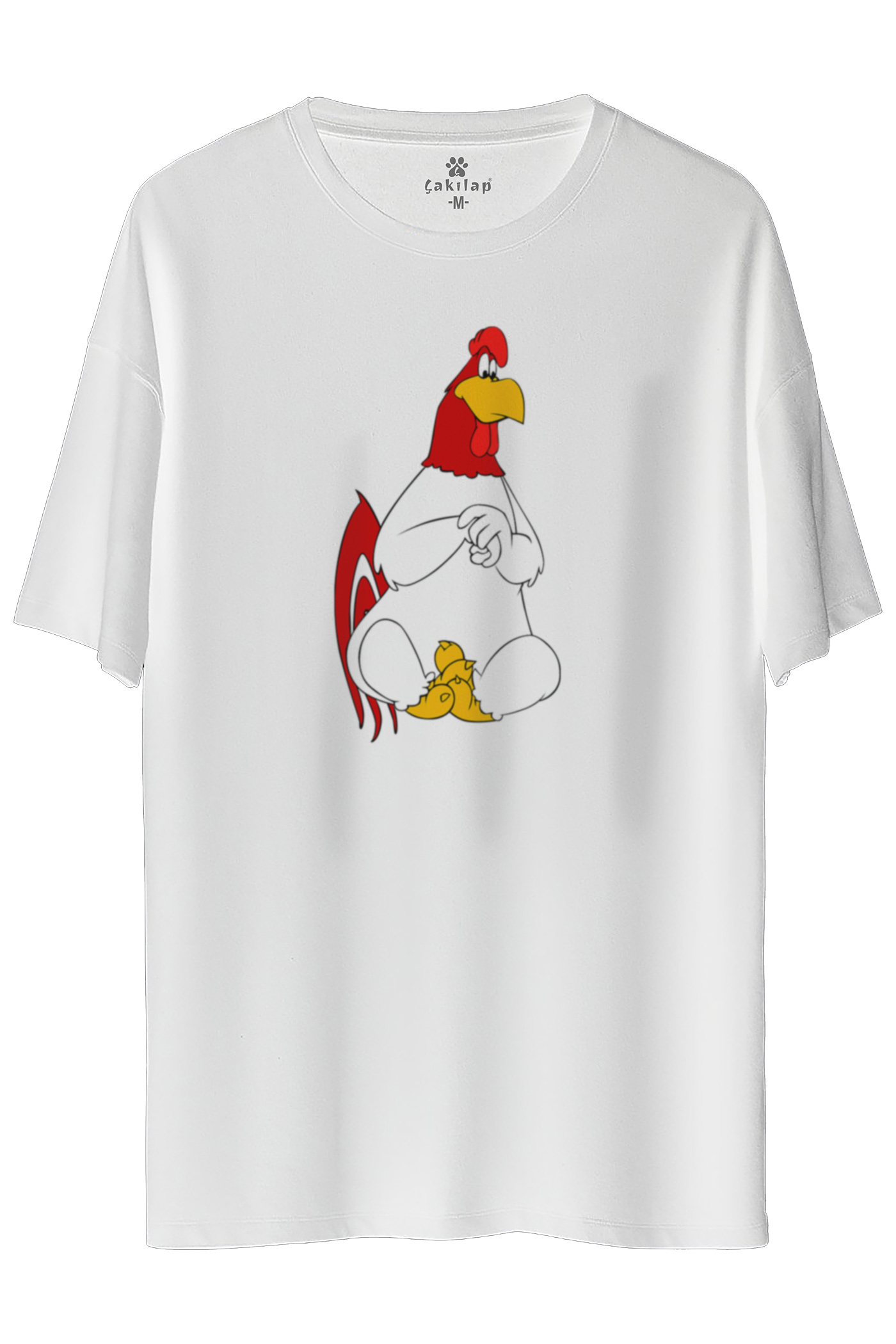 Foghorn Baskılı Oversize Tişört