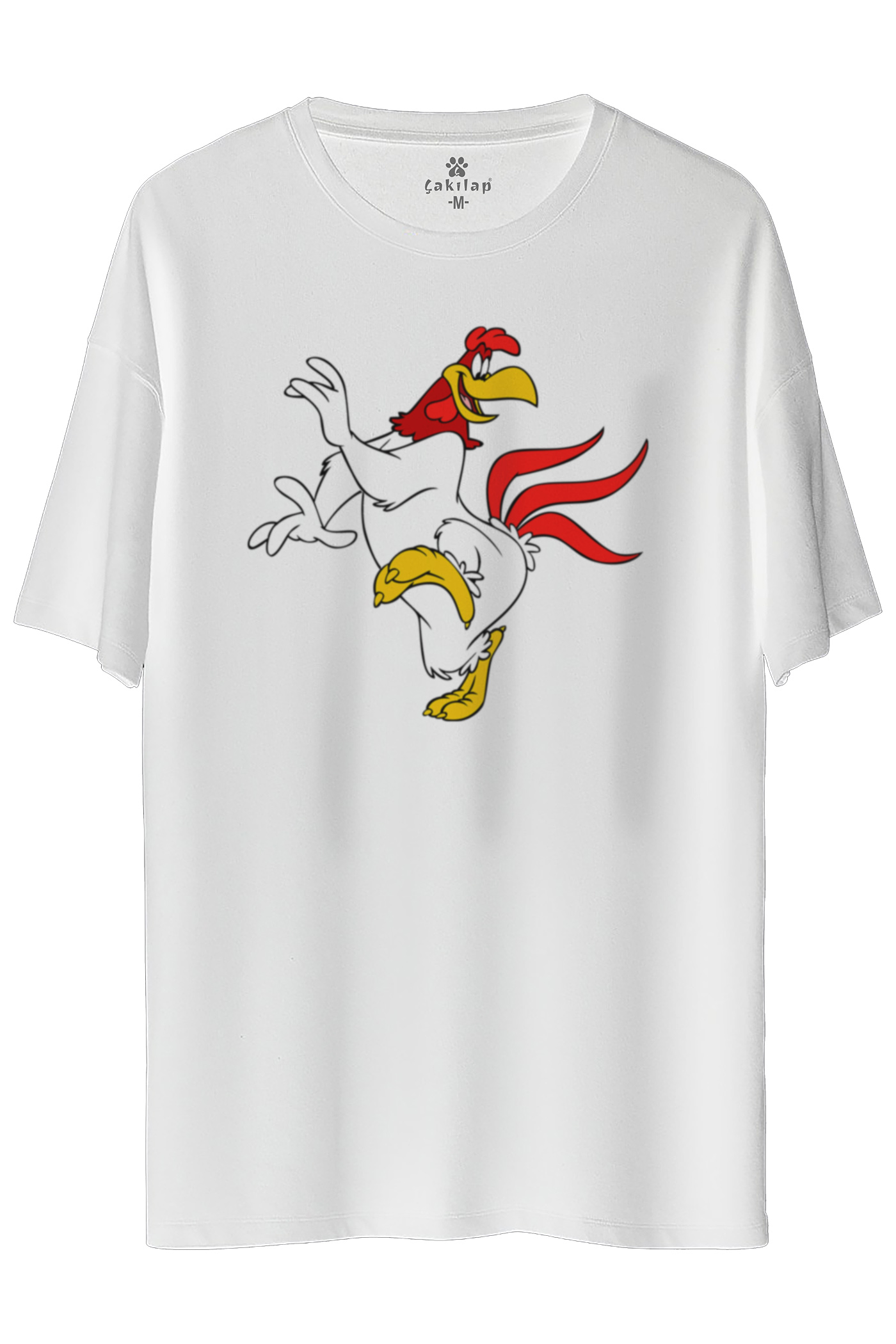 Foghorn Baskılı Oversize Tişört