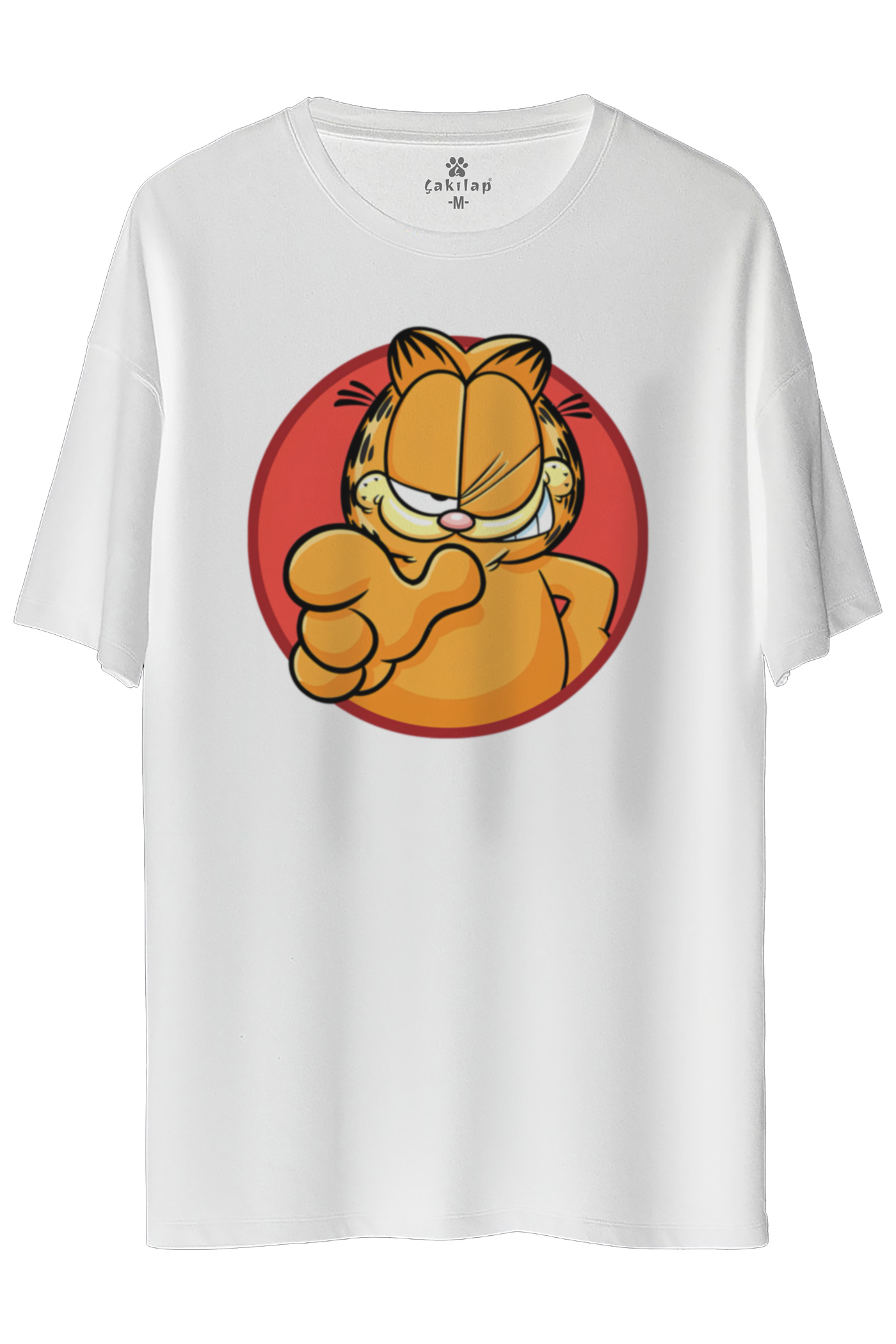 Garfield Baskılı Oversize Tişört