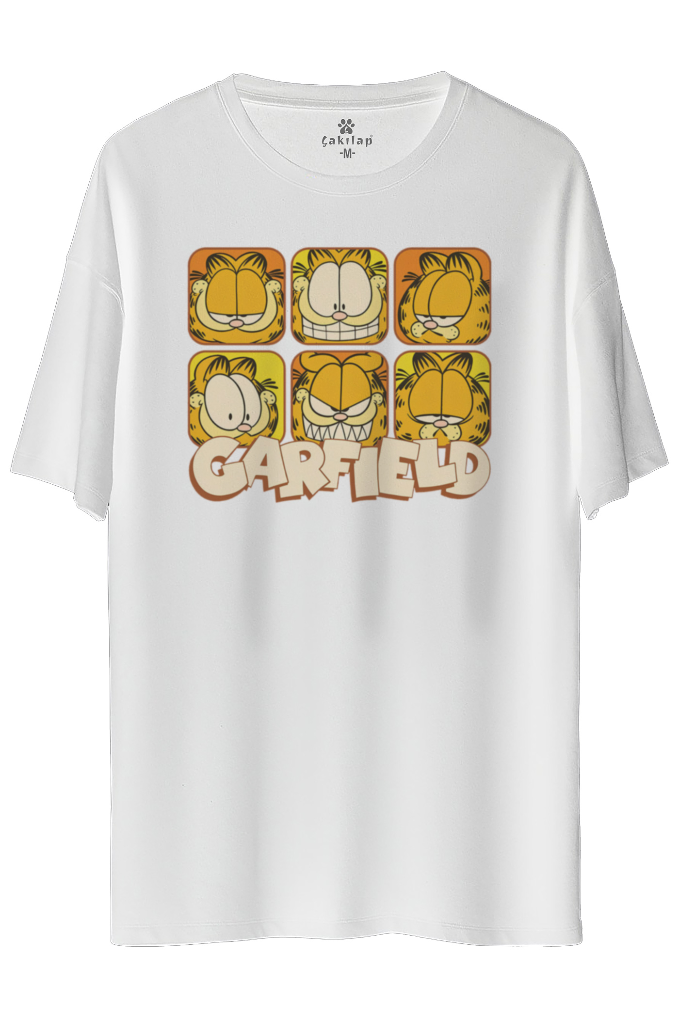 Garfield Baskılı Oversize Tişört