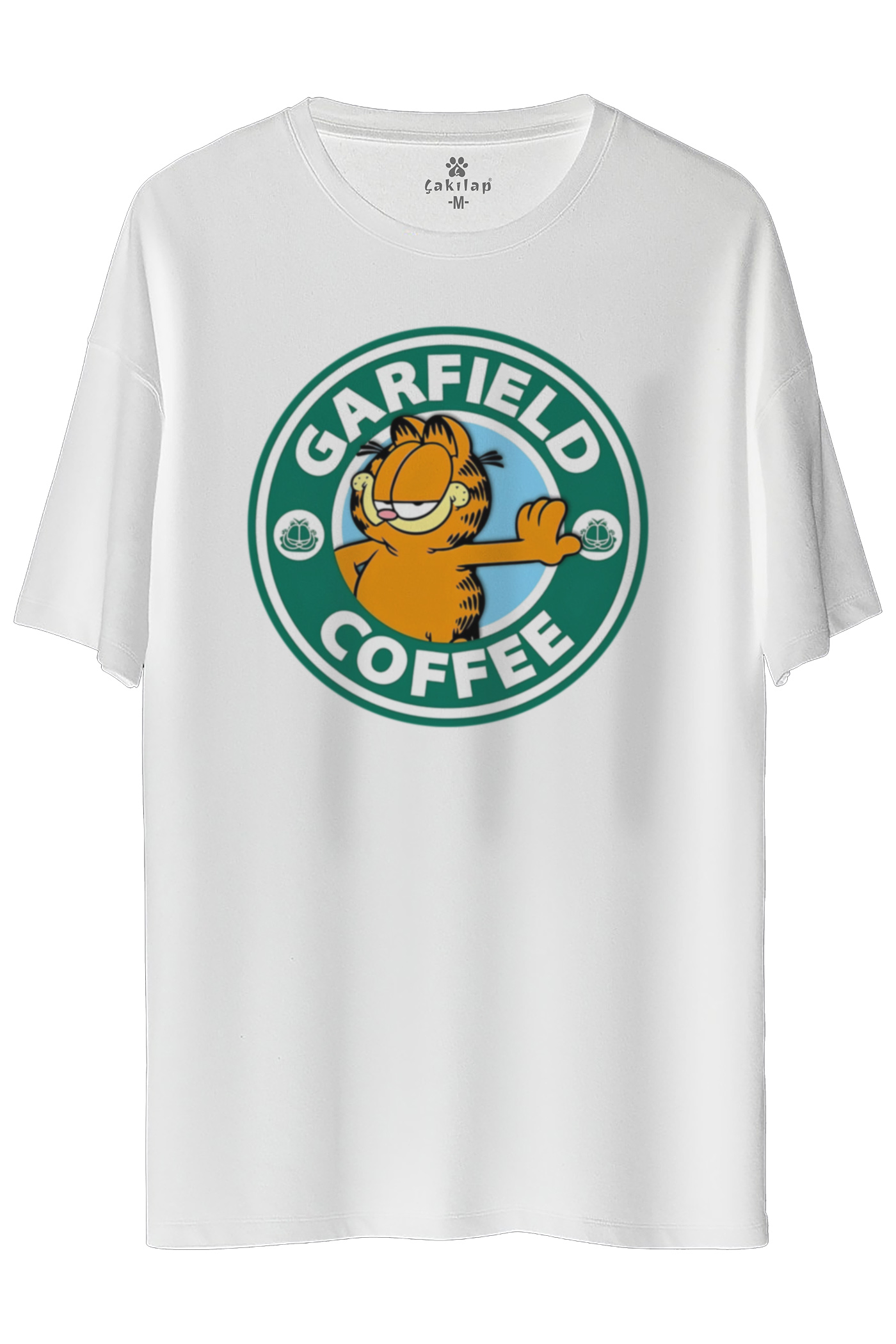 Garfield Baskılı Oversize Tişört
