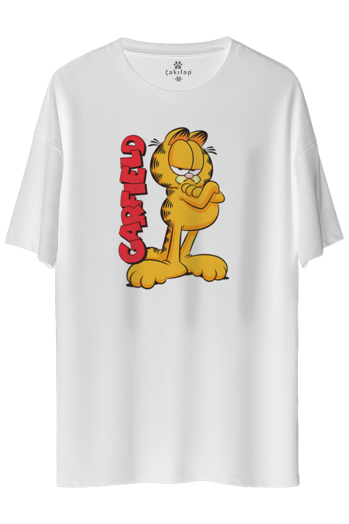 Garfield Baskılı Oversize Tişört