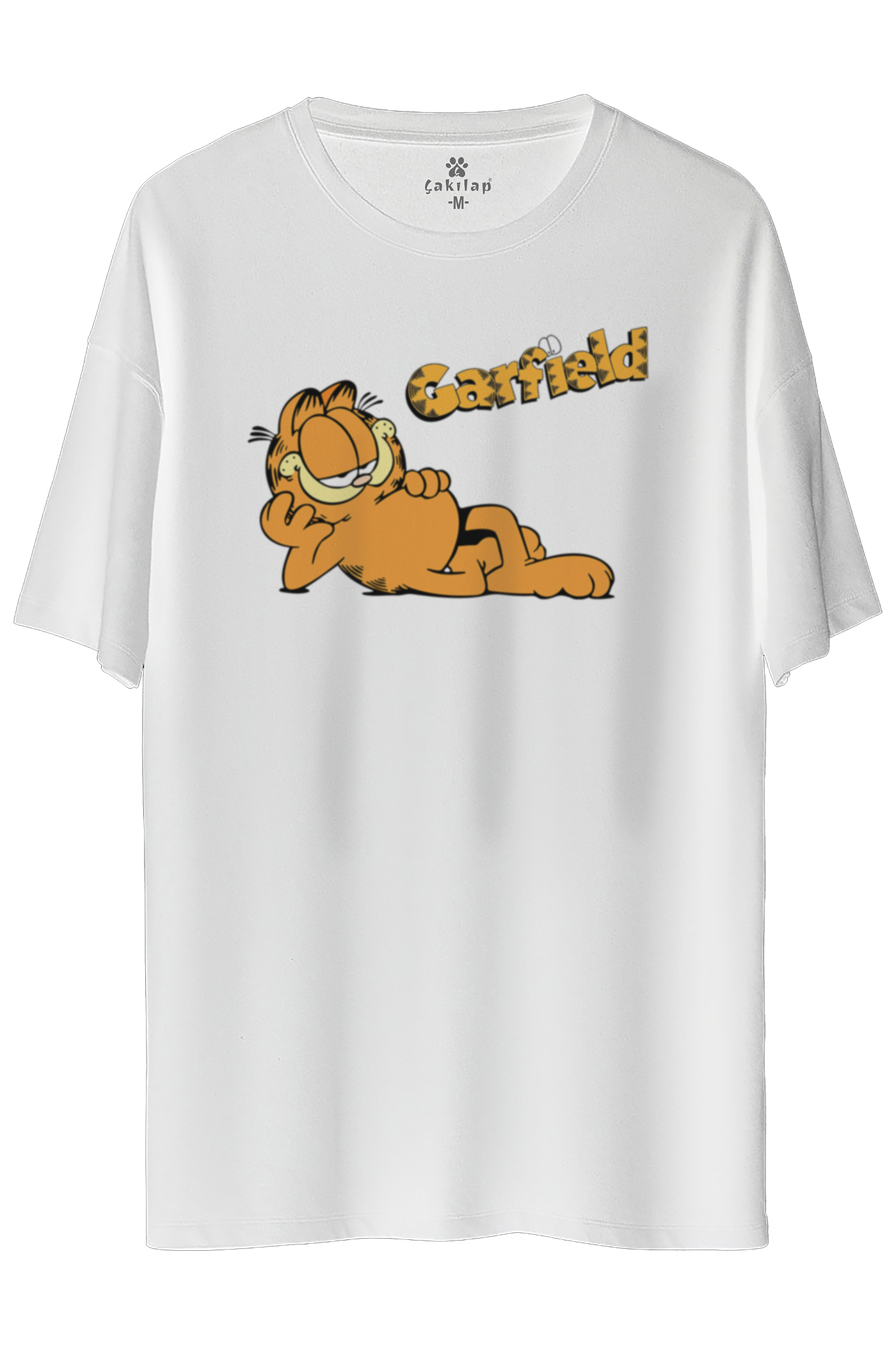 Garfield Baskılı Oversize Tişört