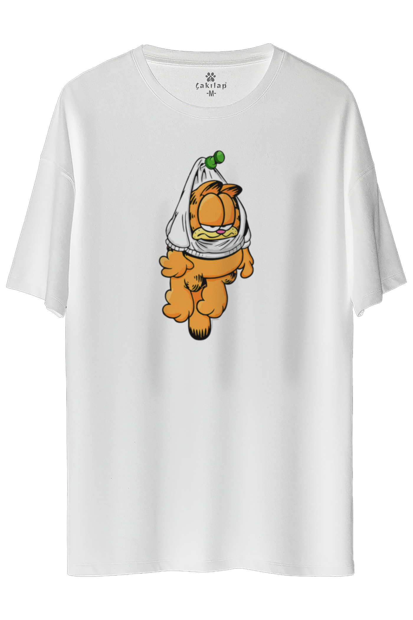 Garfield Baskılı Oversize Tişört