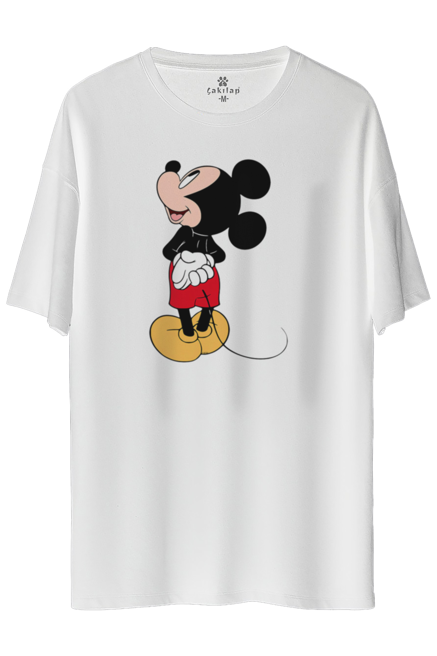 Mickey Mouse Baskılı Oversize Tişört