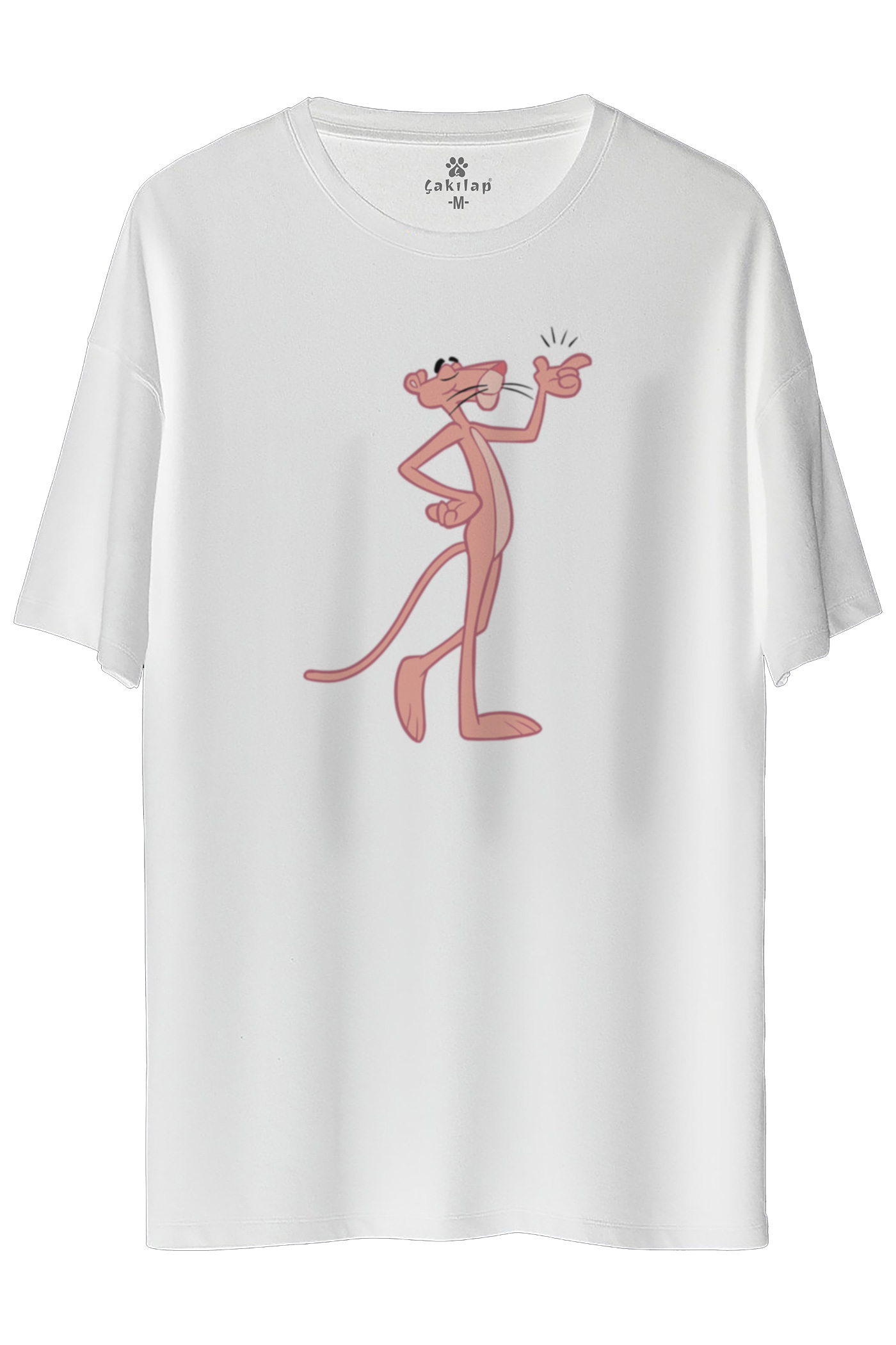 Pink Panther Baskılı Oversize Tişört