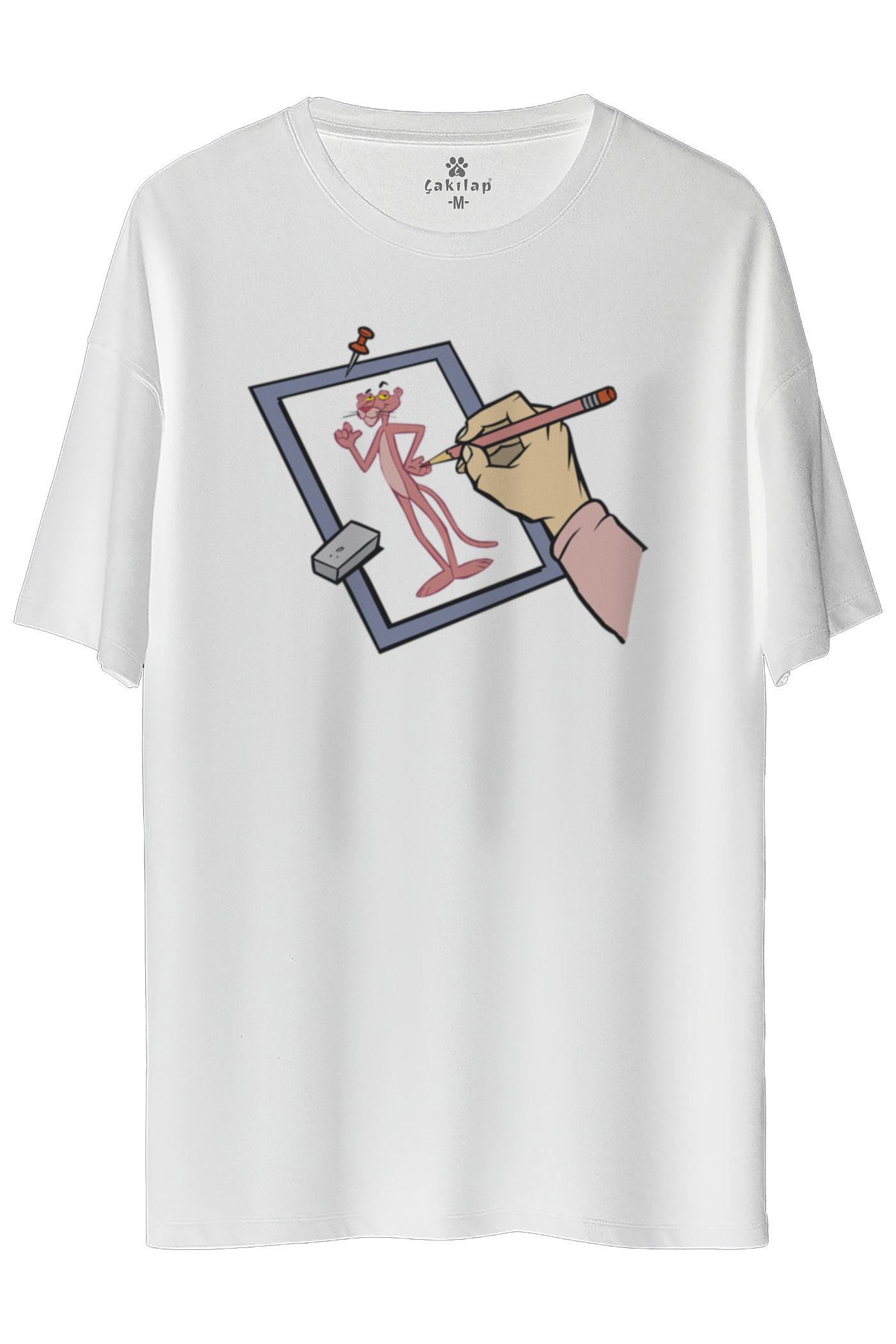 Pink Panther Baskılı Oversize Tişört