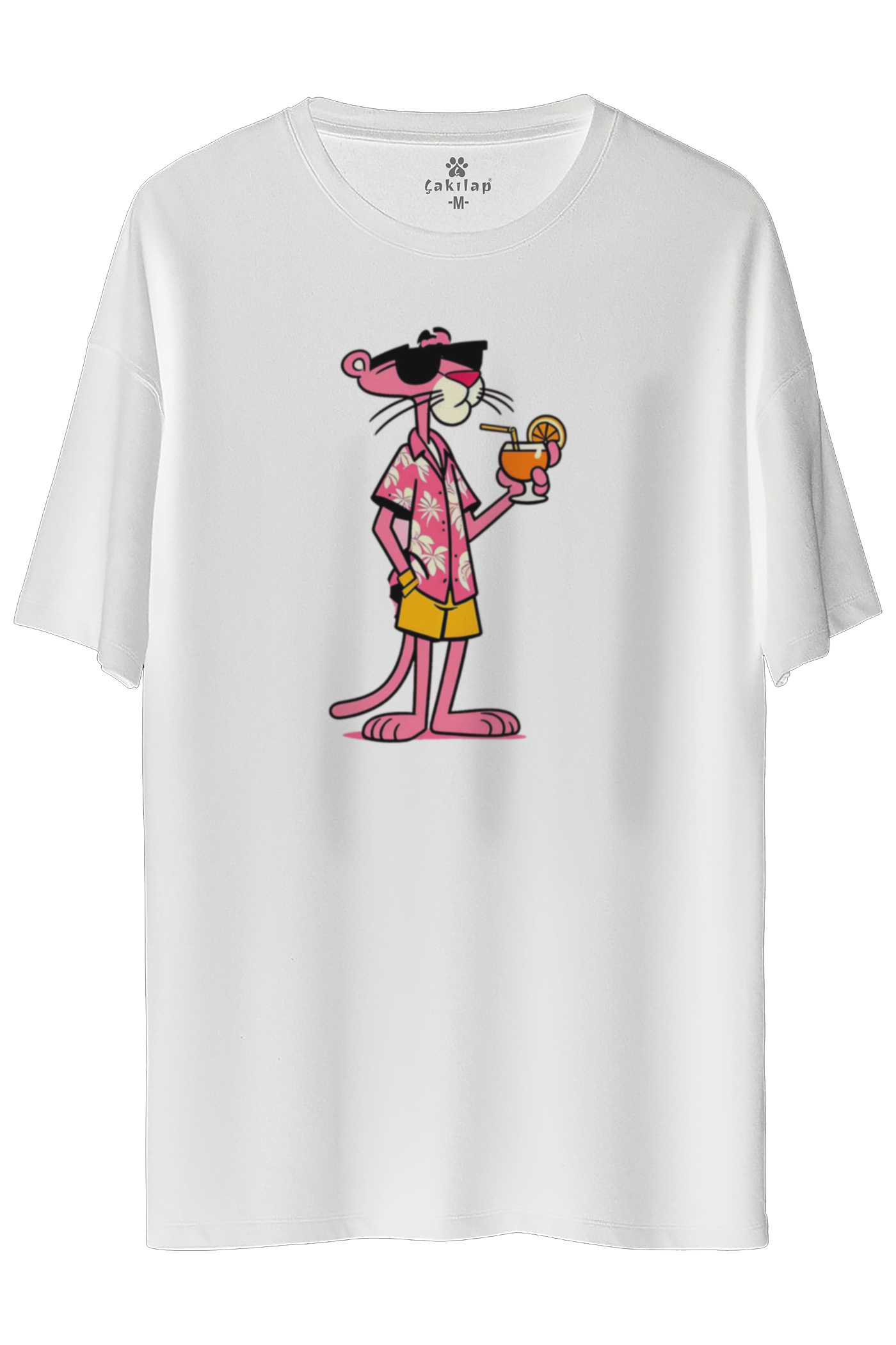 Pink Panther Baskılı Oversize Tişört