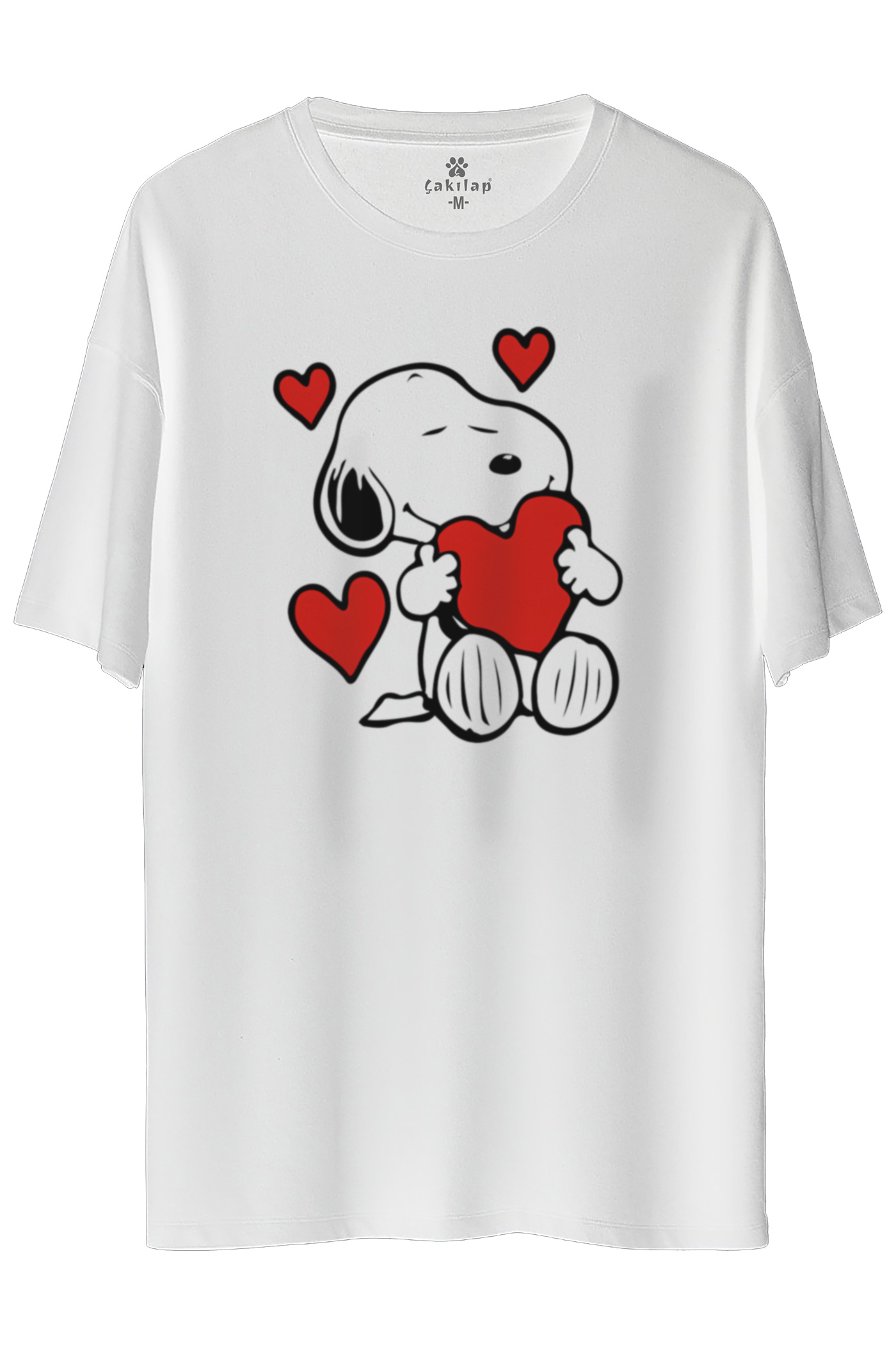 Snoopy Baskılı Oversize Tişört